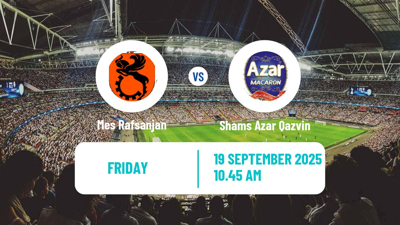 Football Iran Pro League Mes Rafsanjan - Shams Azar Qazvin