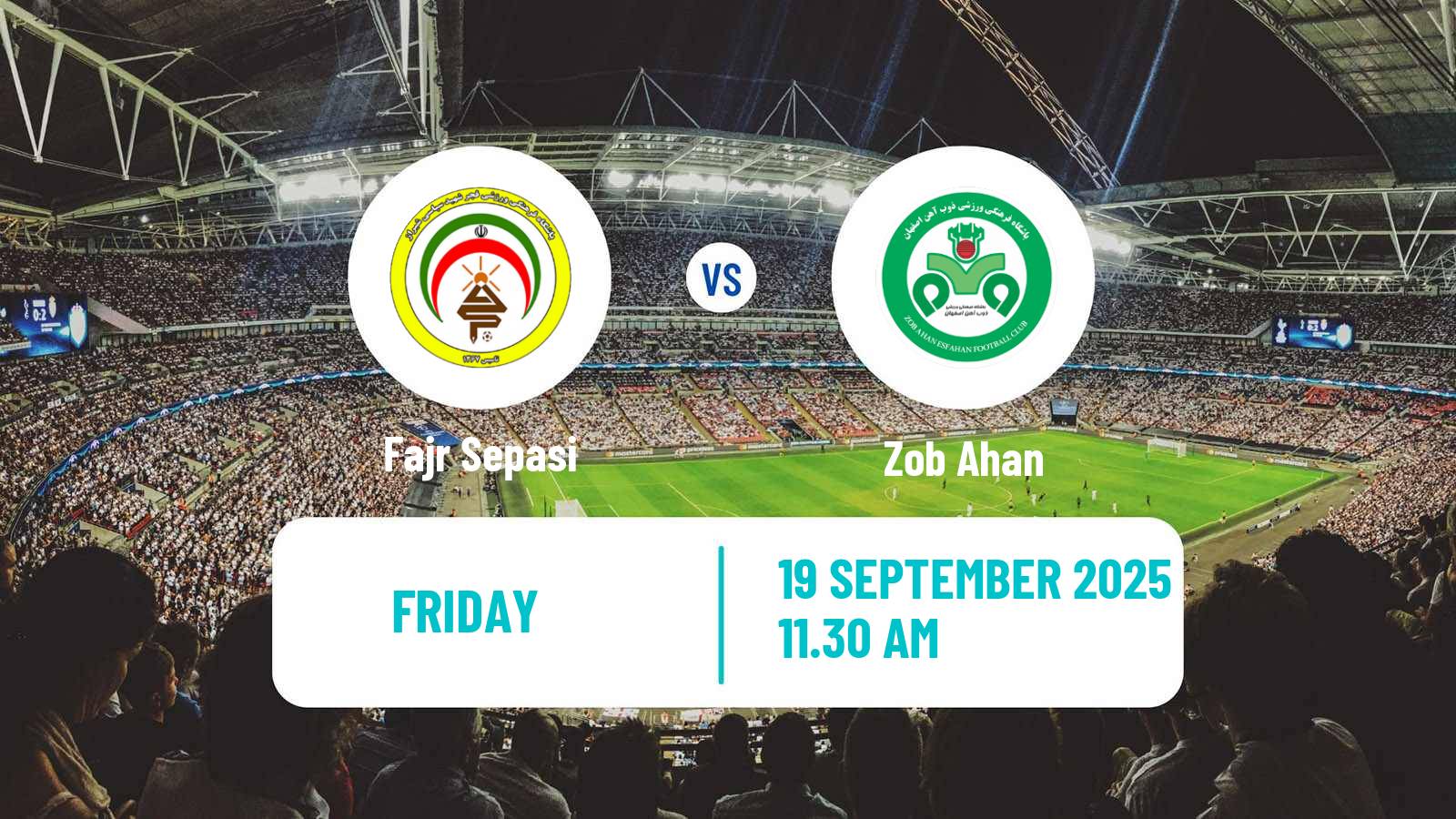 Football Iran Pro League Fajr Sepasi - Zob Ahan