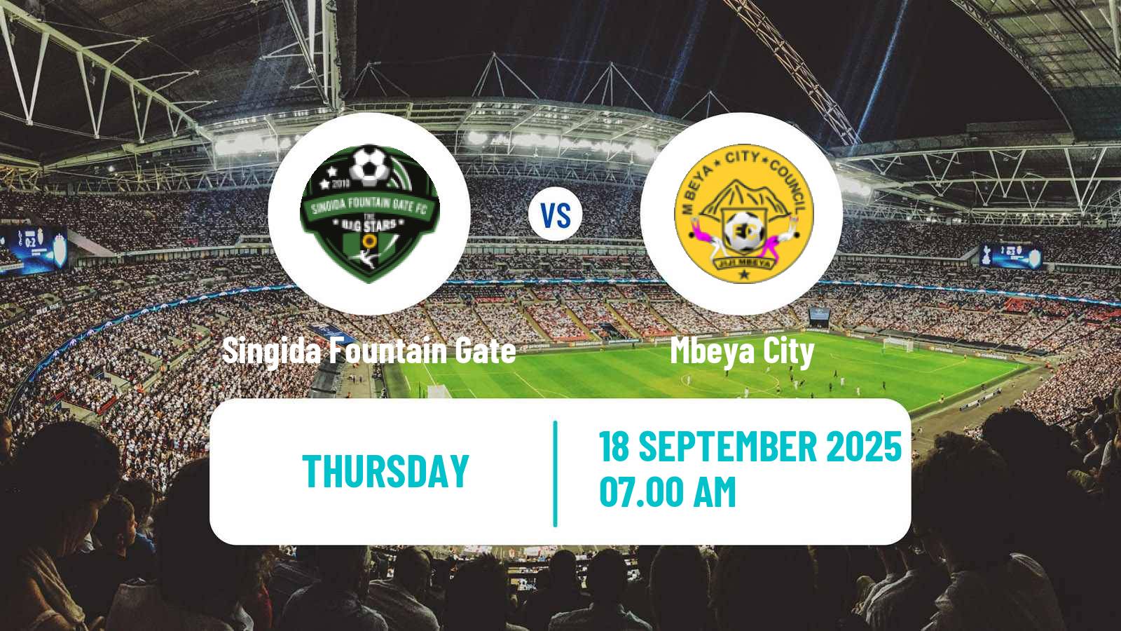 Football Tanzanian Premier League Singida Fountain Gate - Mbeya City
