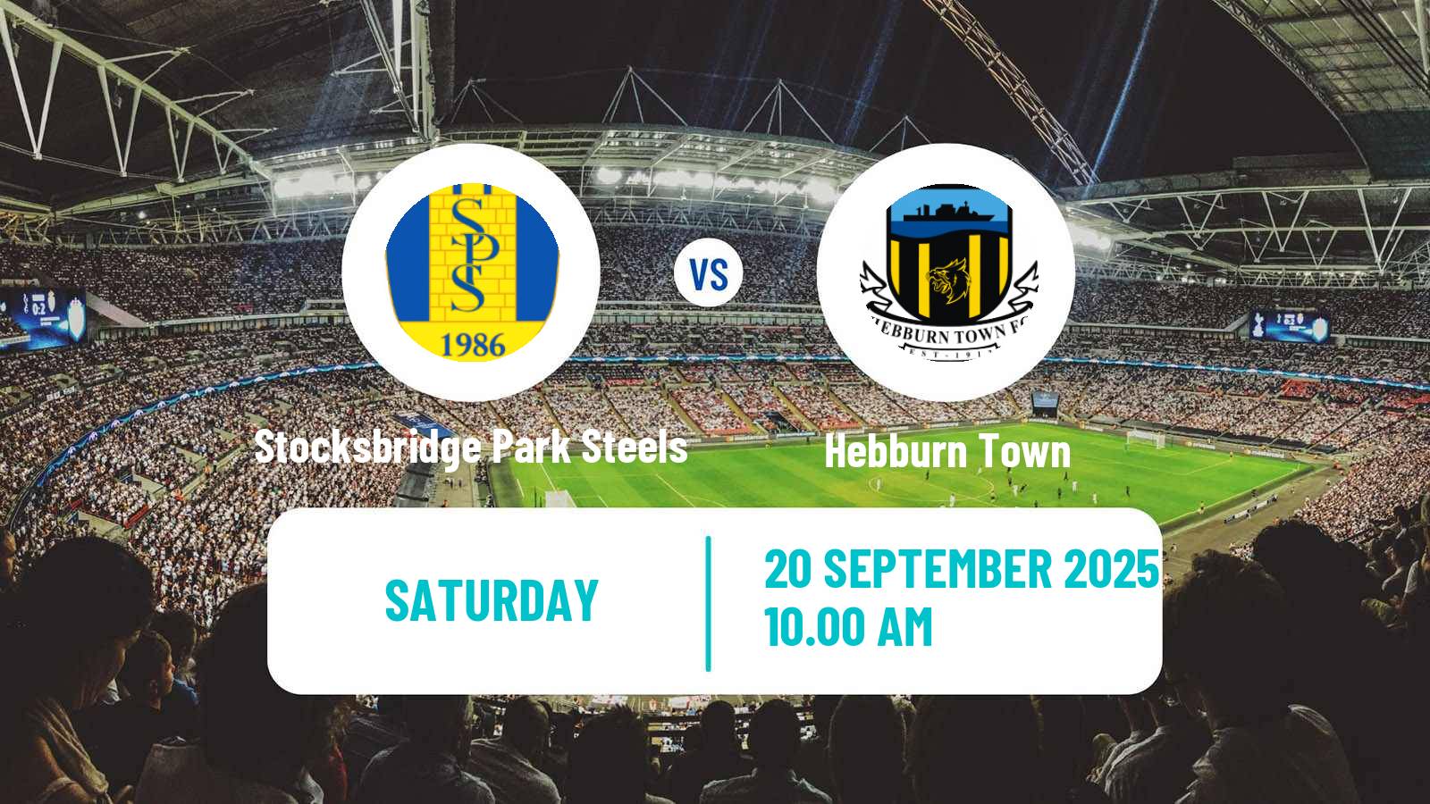Football English NPL Premier Division Stocksbridge Park Steels - Hebburn Town