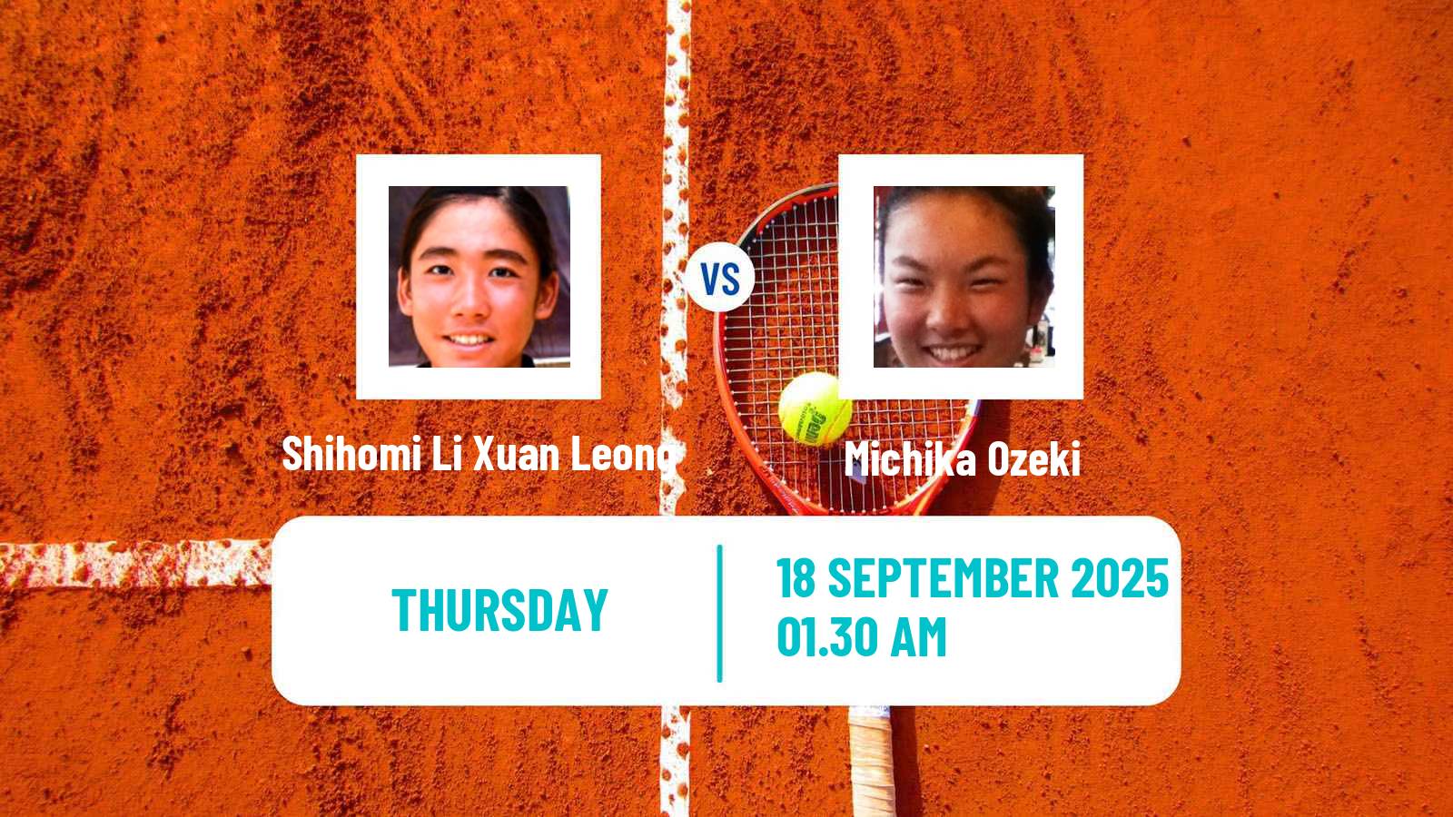 Tennis ITF W15 Gurugram Women Shihomi Li Xuan Leong - Michika Ozeki