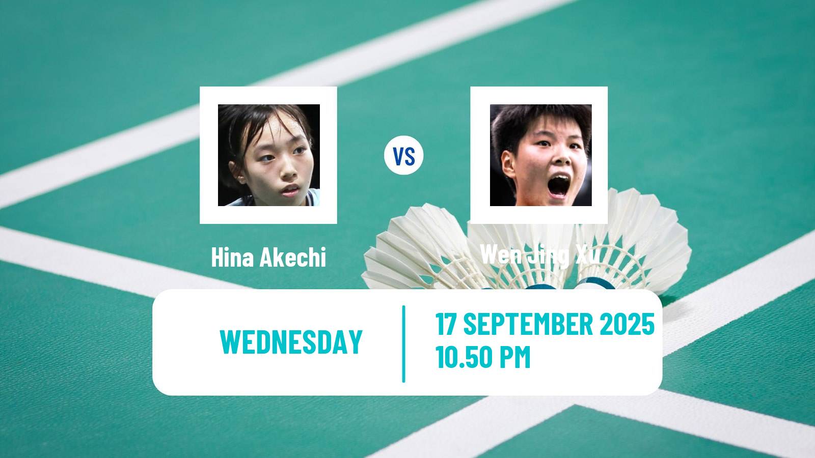 Badminton BWF World Tour Indonesia Masters 2 Women Hina Akechi - Wen Jing Xu