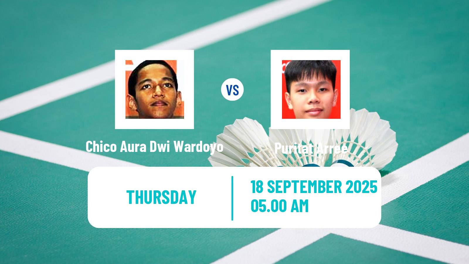 Badminton BWF World Tour Indonesia Masters 2 Men Chico Aura Dwi Wardoyo - Puritat Arree
