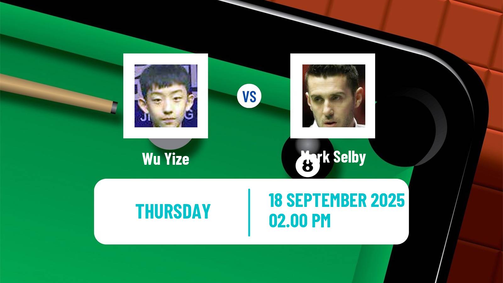 Snooker English Open Wu Yize - Mark Selby