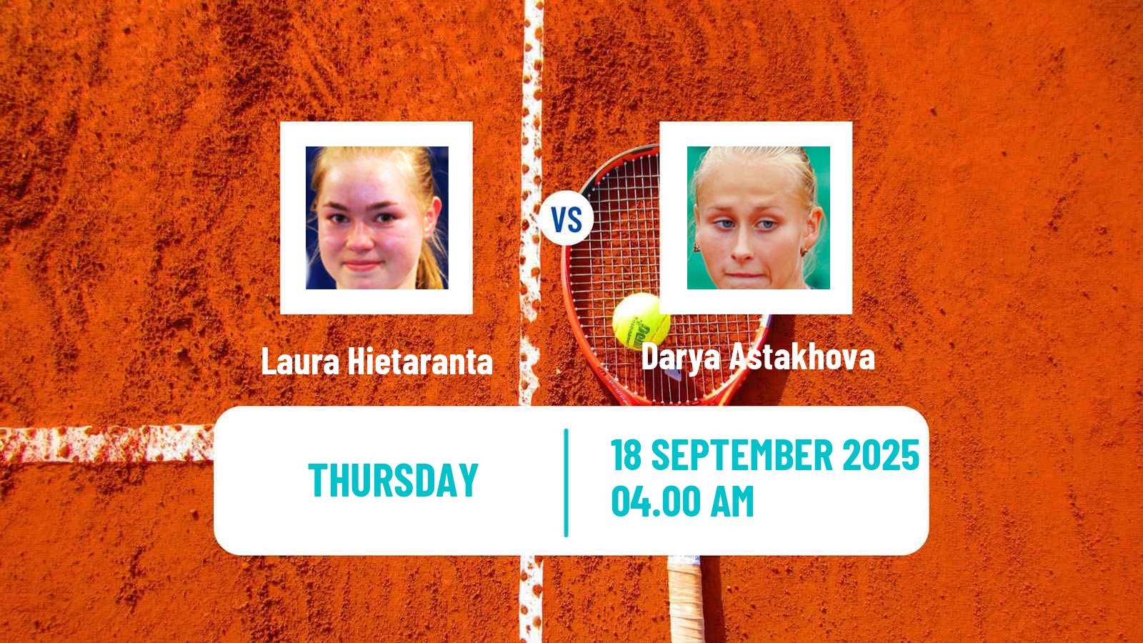 Tennis ITF W75 Kursumlijska Banja 3 Women Laura Hietaranta - Darya Astakhova