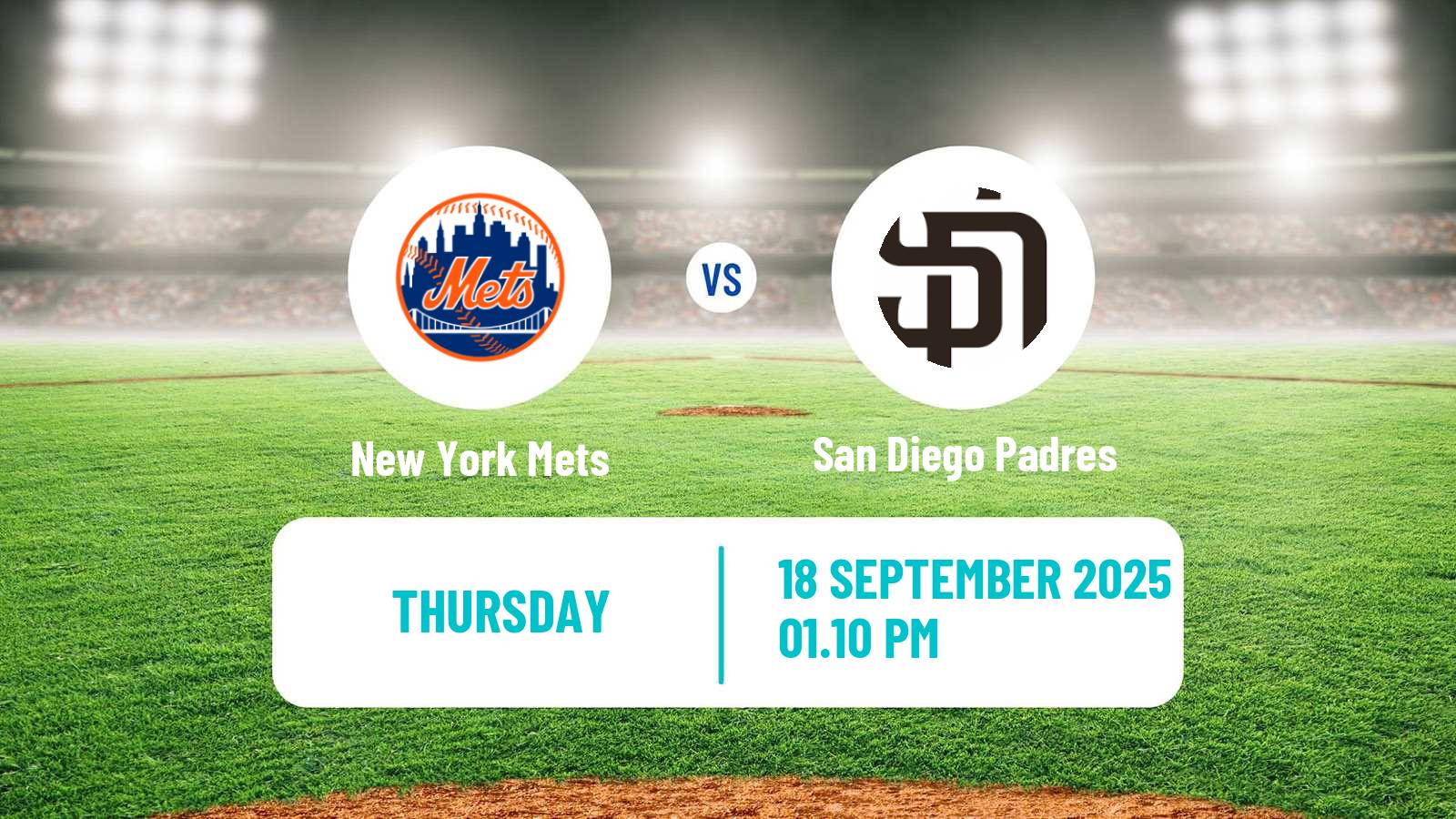 Baseball MLB New York Mets - San Diego Padres