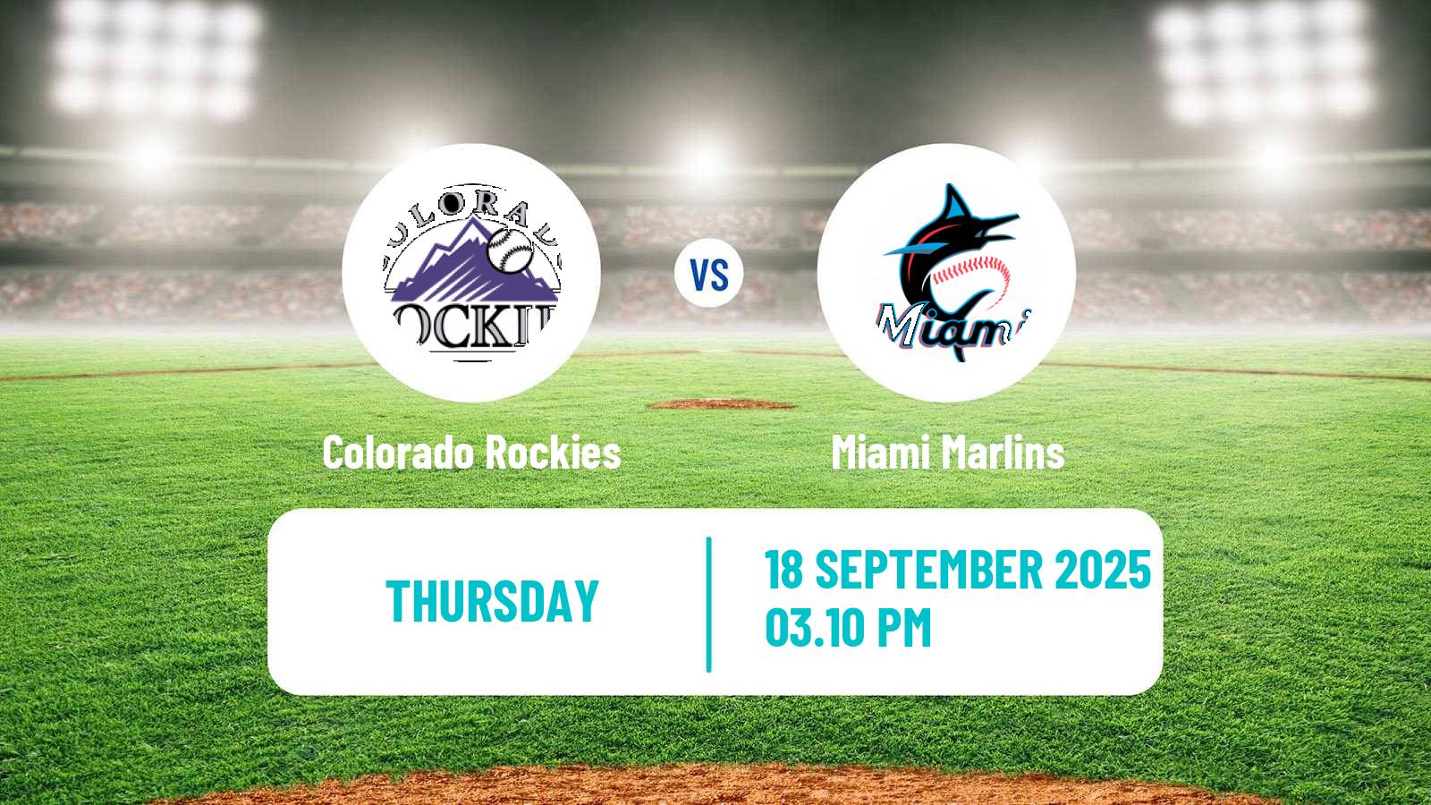 Baseball MLB Colorado Rockies - Miami Marlins