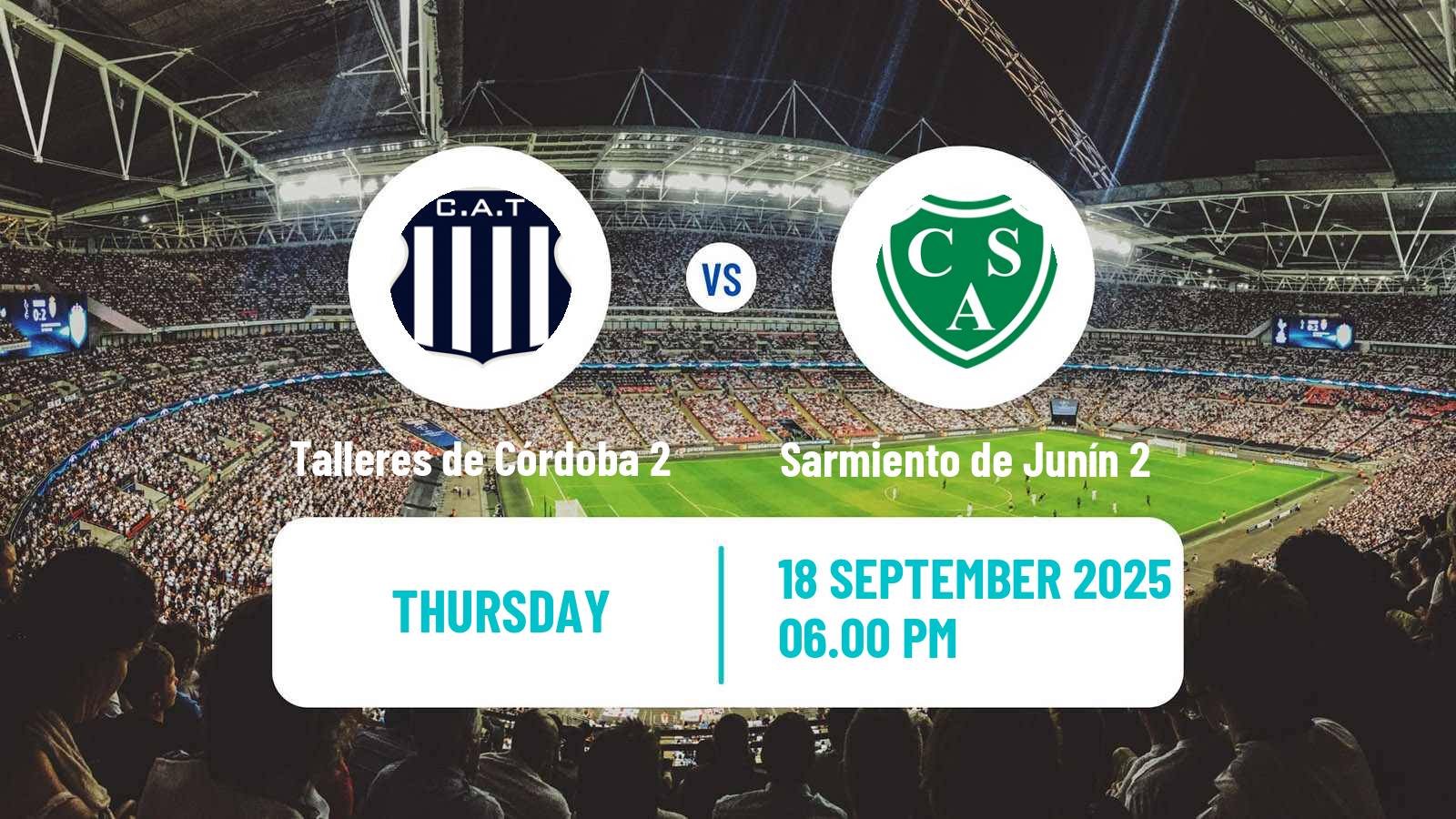 Football Argentinian Reserve League Talleres de Córdoba 2 - Sarmiento de Junín 2