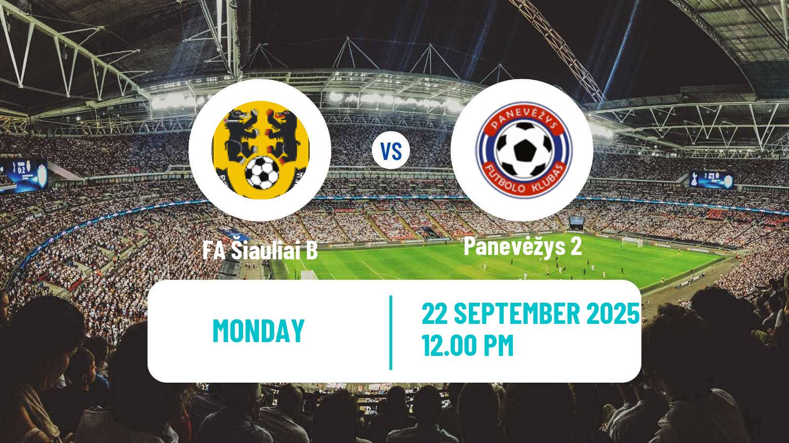 Football Lithuanian Division 2 FA Šiauliai B - Panevėžys 2