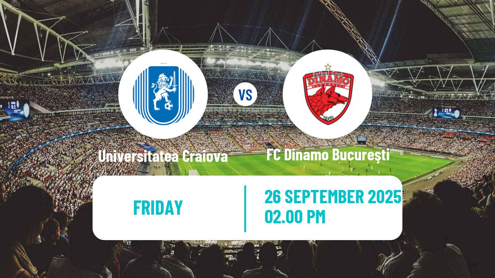 Football Romanian Liga 1 Universitatea Craiova - FC Dinamo Bucureşti