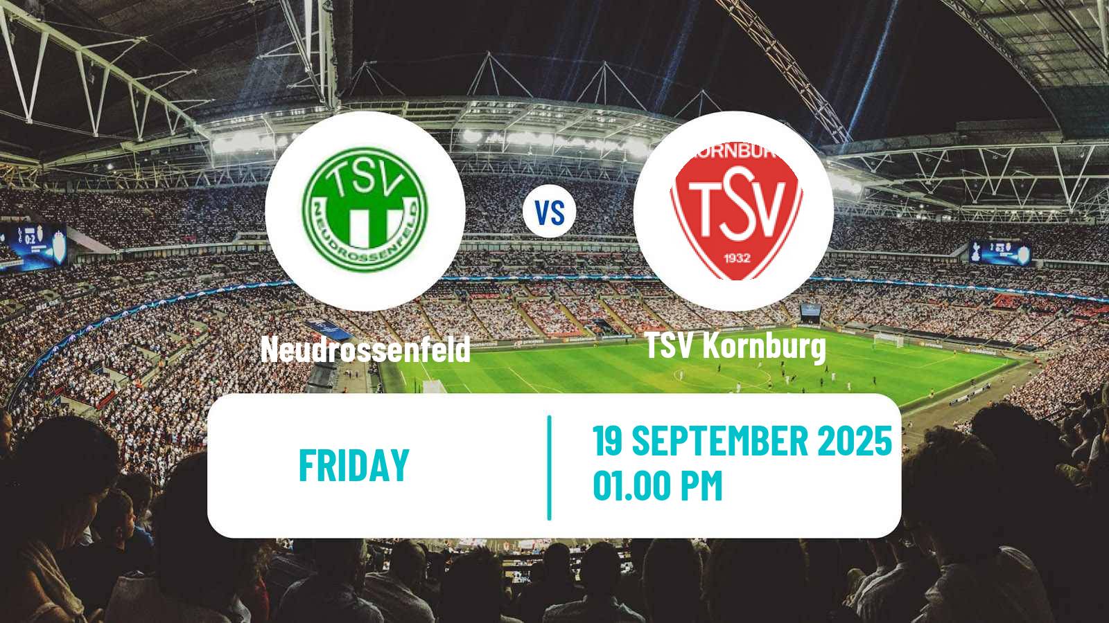 Football German Oberliga Bayern Nord Neudrossenfeld - Kornburg