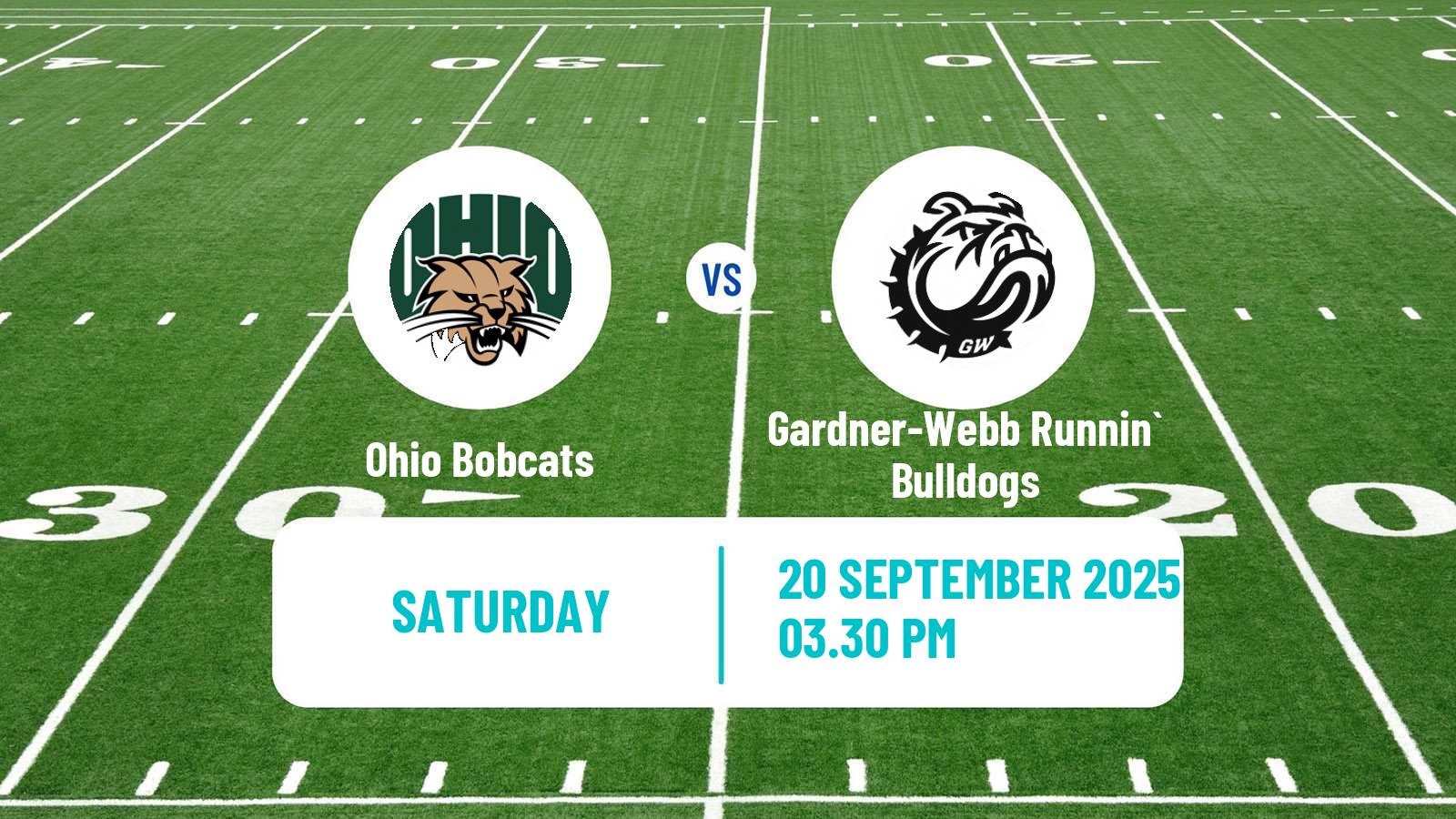 American football NCAA College Football Ohio Bobcats - Gardner-Webb Runnin` Bulldogs