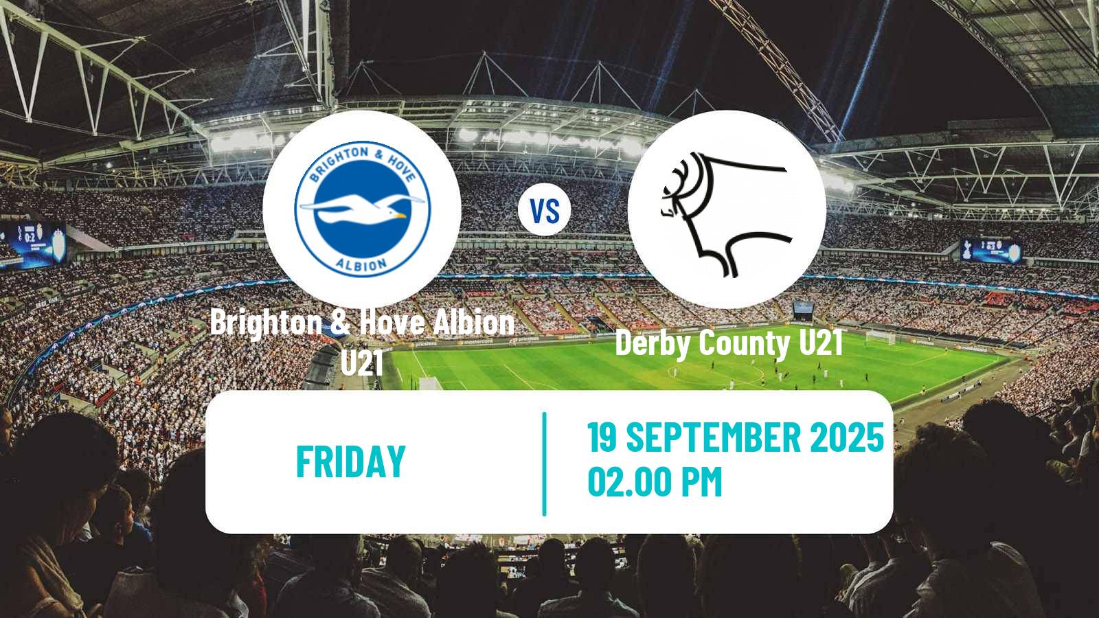 Football English Premier League 2 Brighton & Hove Albion U21 - Derby County U21