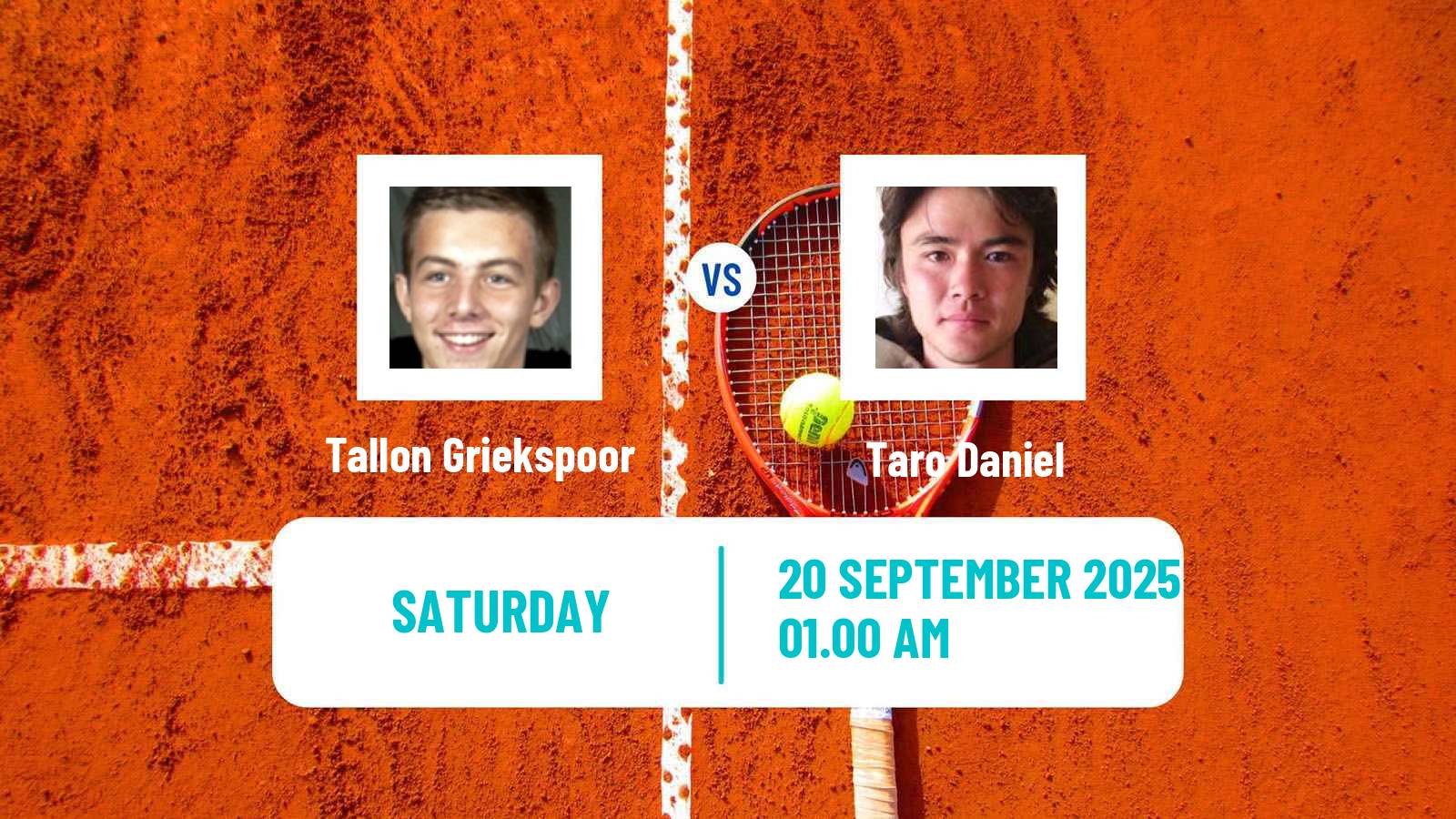 Tennis ATP Chengdu Tallon Griekspoor - Taro Daniel
