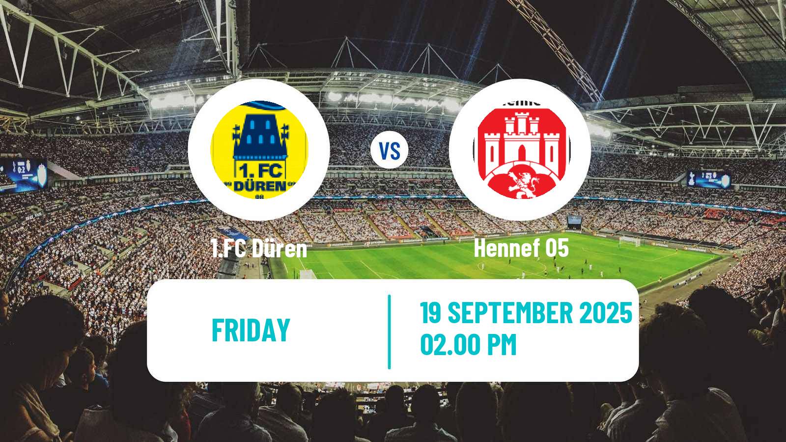 Football German Oberliga Mittelrhein Düren - Hennef 05