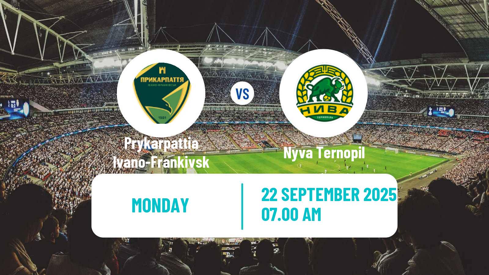 Football Ukrainian Persha Liga Prykarpattia Ivano-Frankivsk - Nyva Ternopil