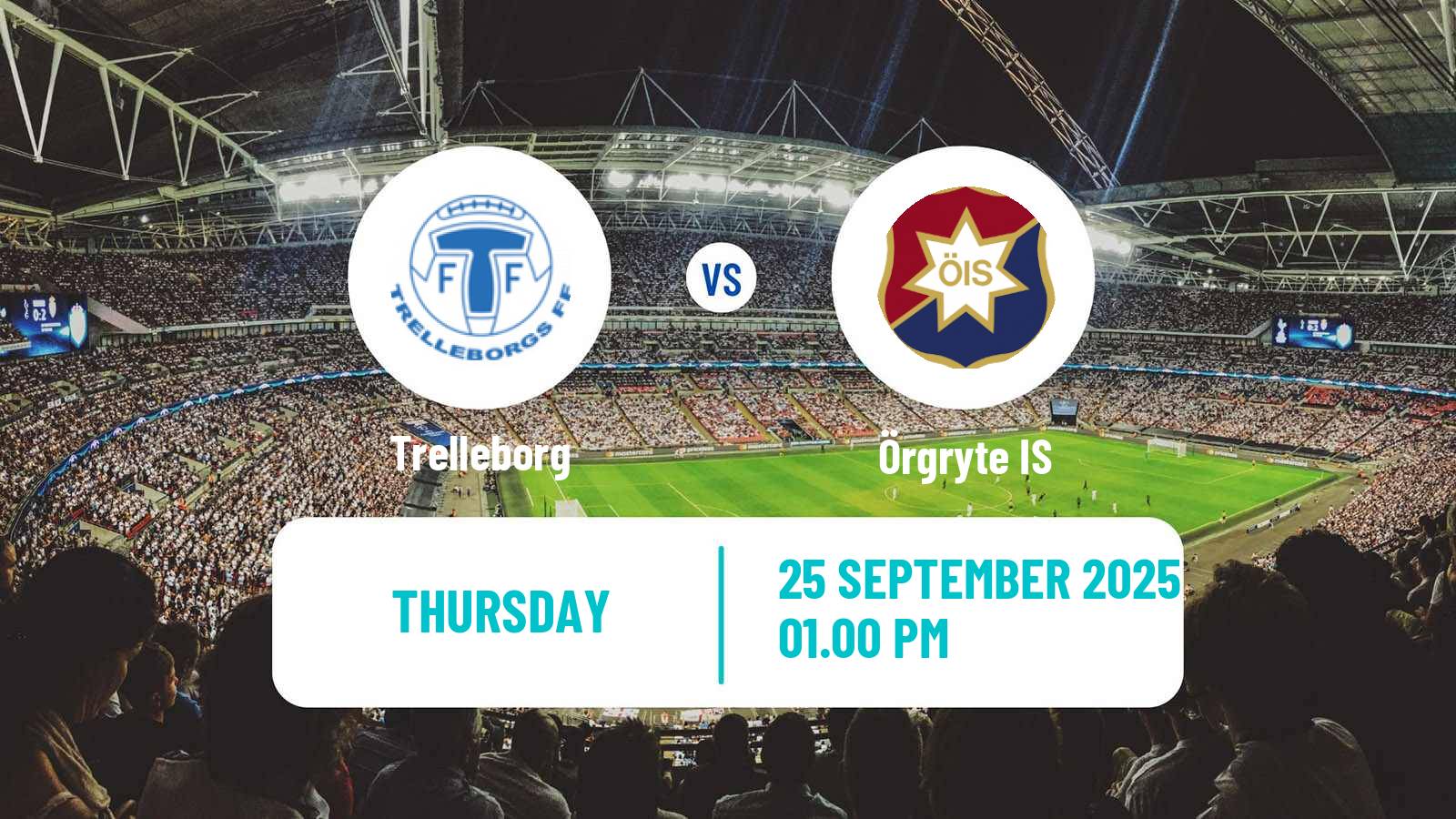 Football Swedish Superettan Trelleborg - Örgryte