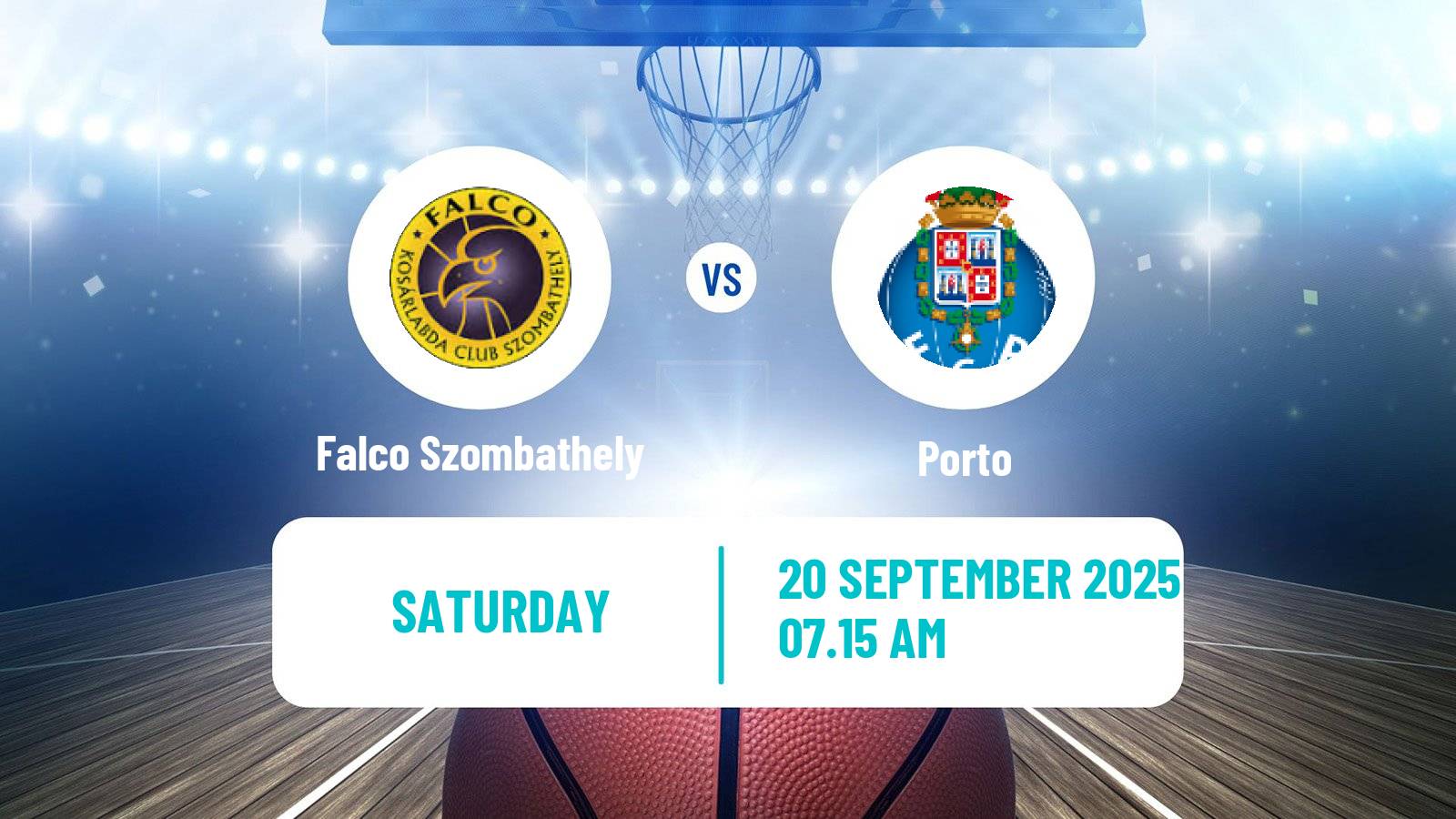 Basketball Champions League Basketball Falco Szombathely - Porto