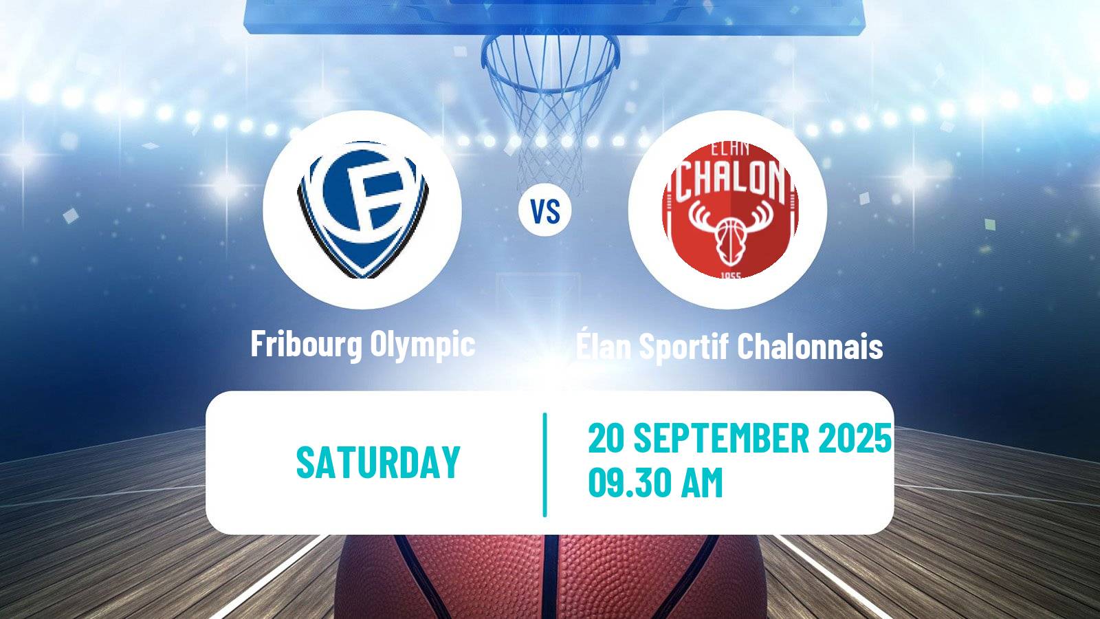 Basketball Champions League Basketball Fribourg Olympic - Élan Sportif Chalonnais