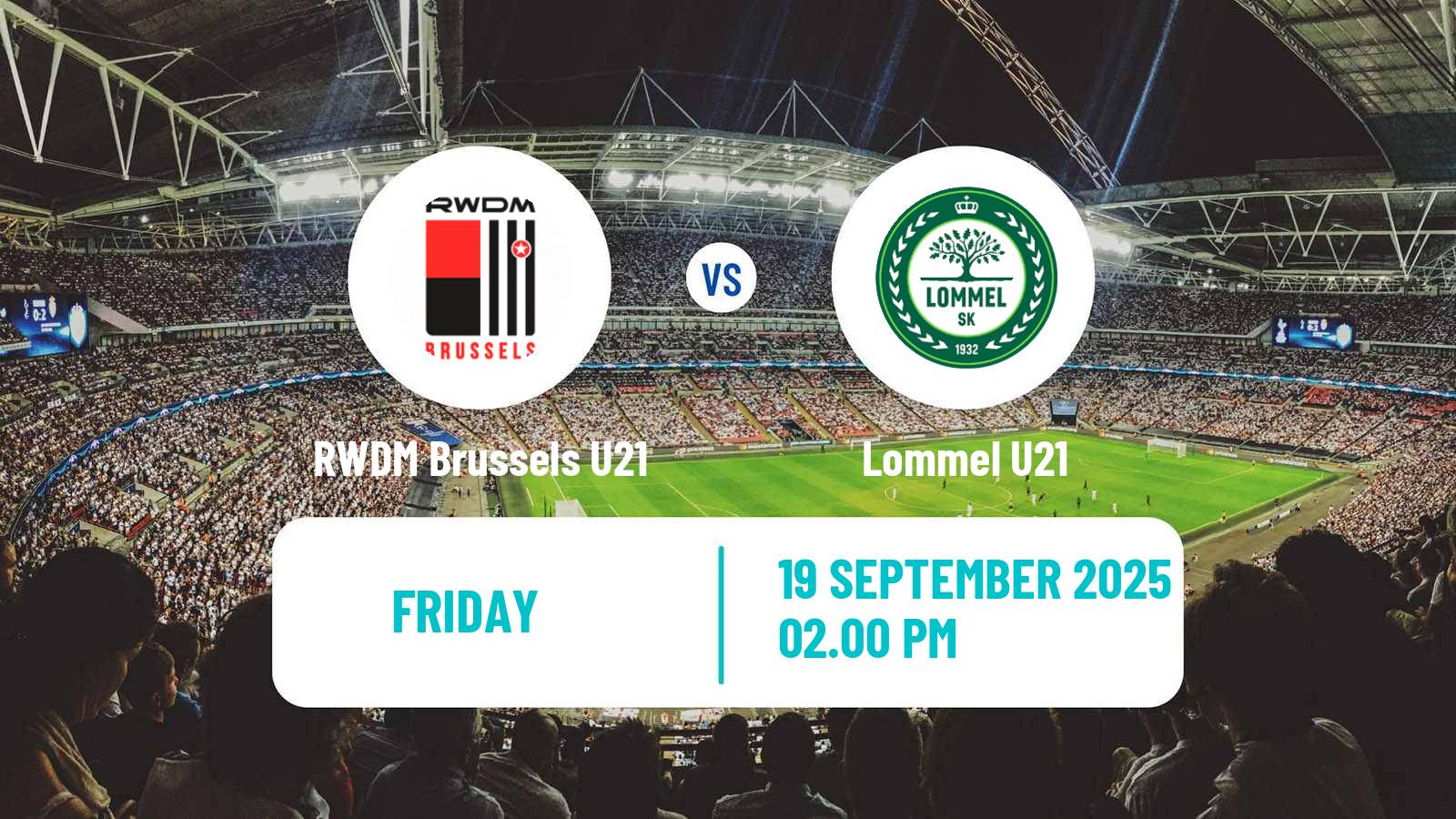 Football Belgian Pro League U21 RWDM Brussels U21 - Lommel U21