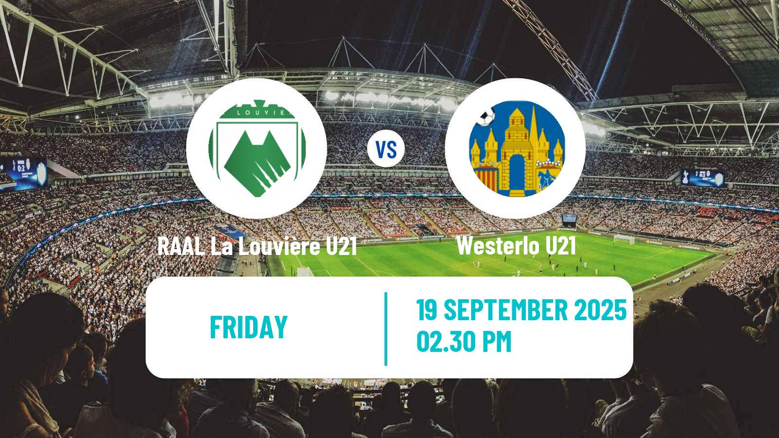 Football Belgian Pro League U21 RAAL La Louvière U21 - Westerlo U21
