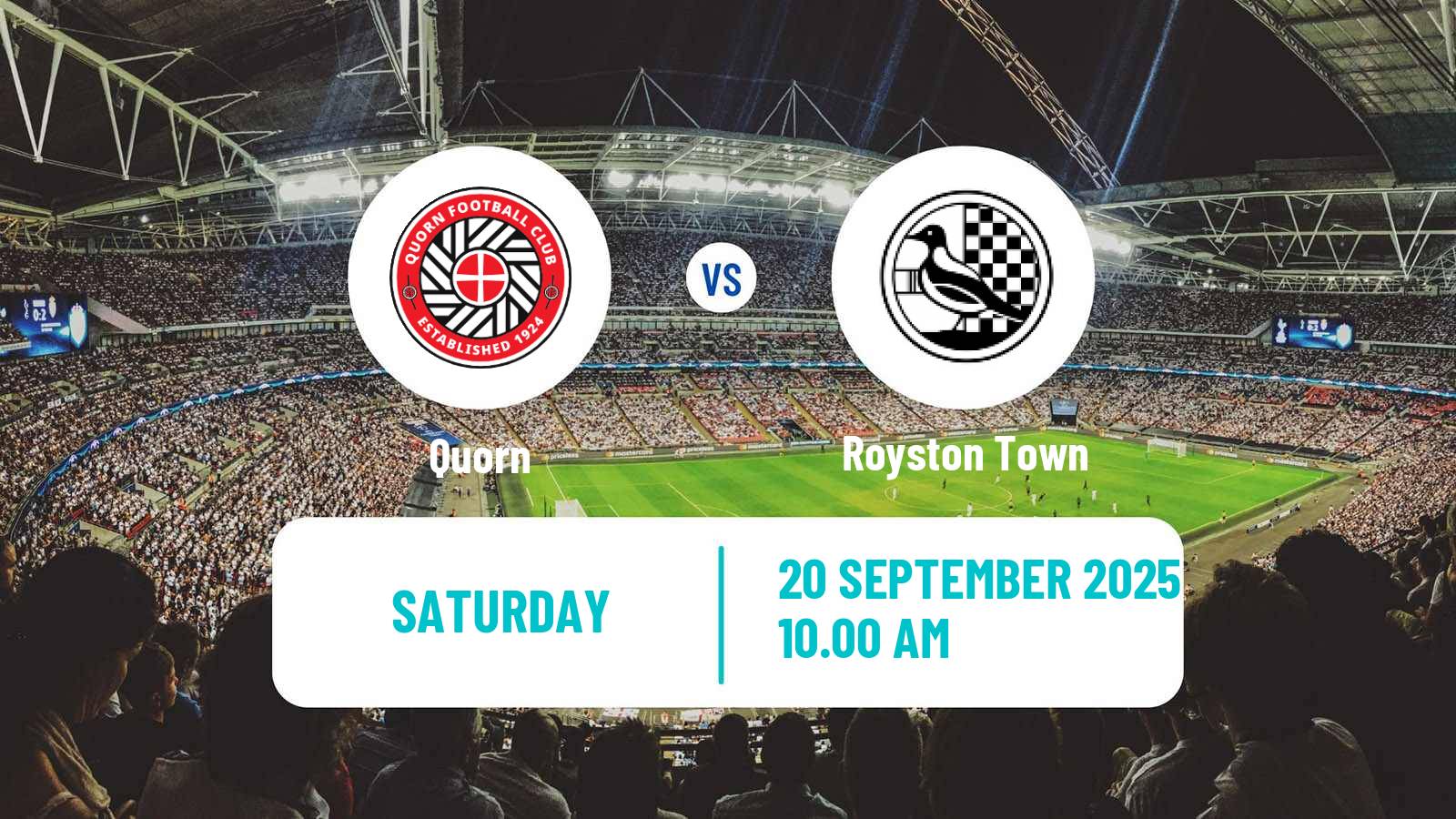 Football English Southern League Central Division Quorn - Royston Town