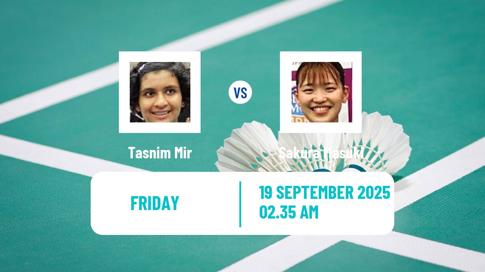 Badminton BWF World Tour Indonesia Masters 2 Women Tasnim Mir - Sakura Masuki