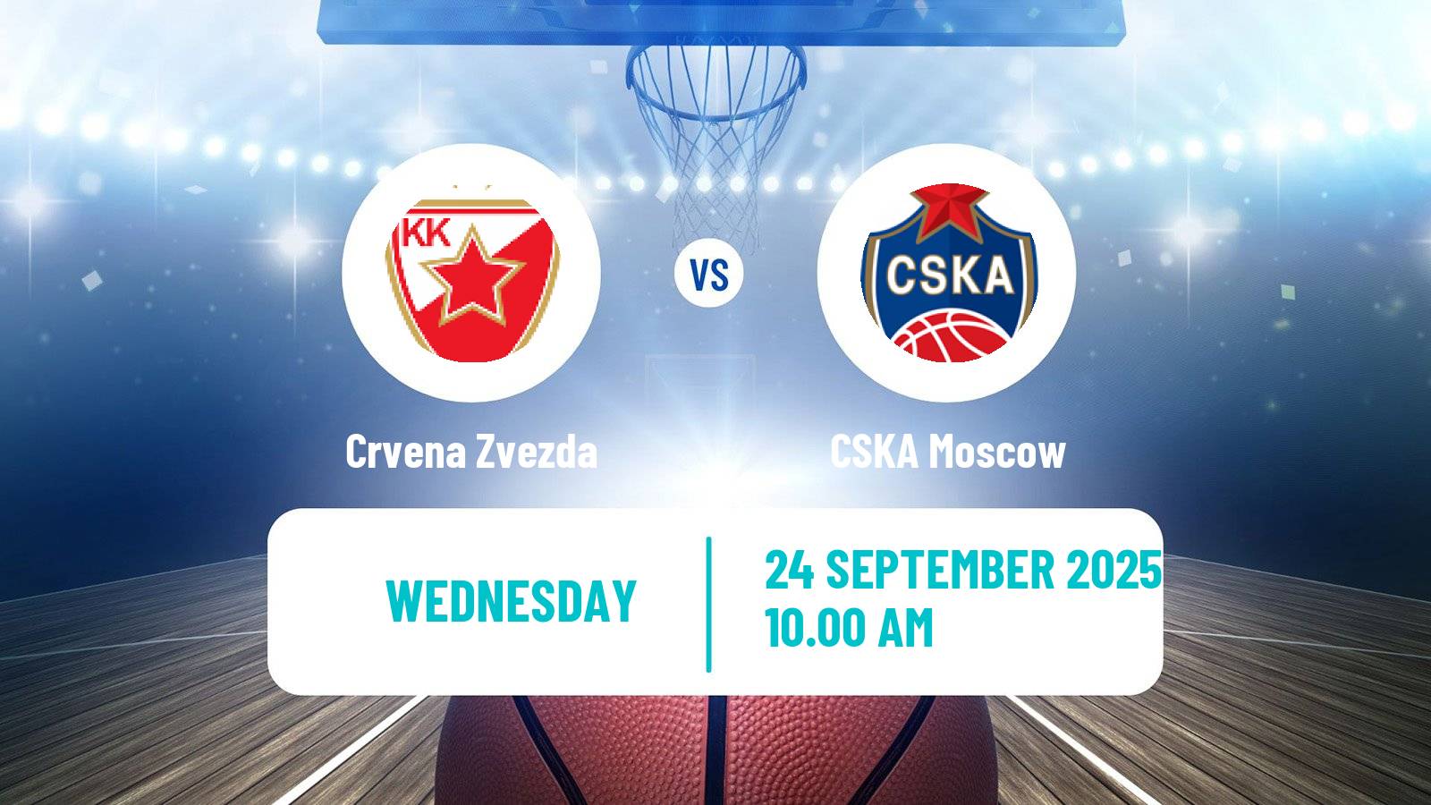 Basketball VTB Super Cup Crvena Zvezda - CSKA Moscow