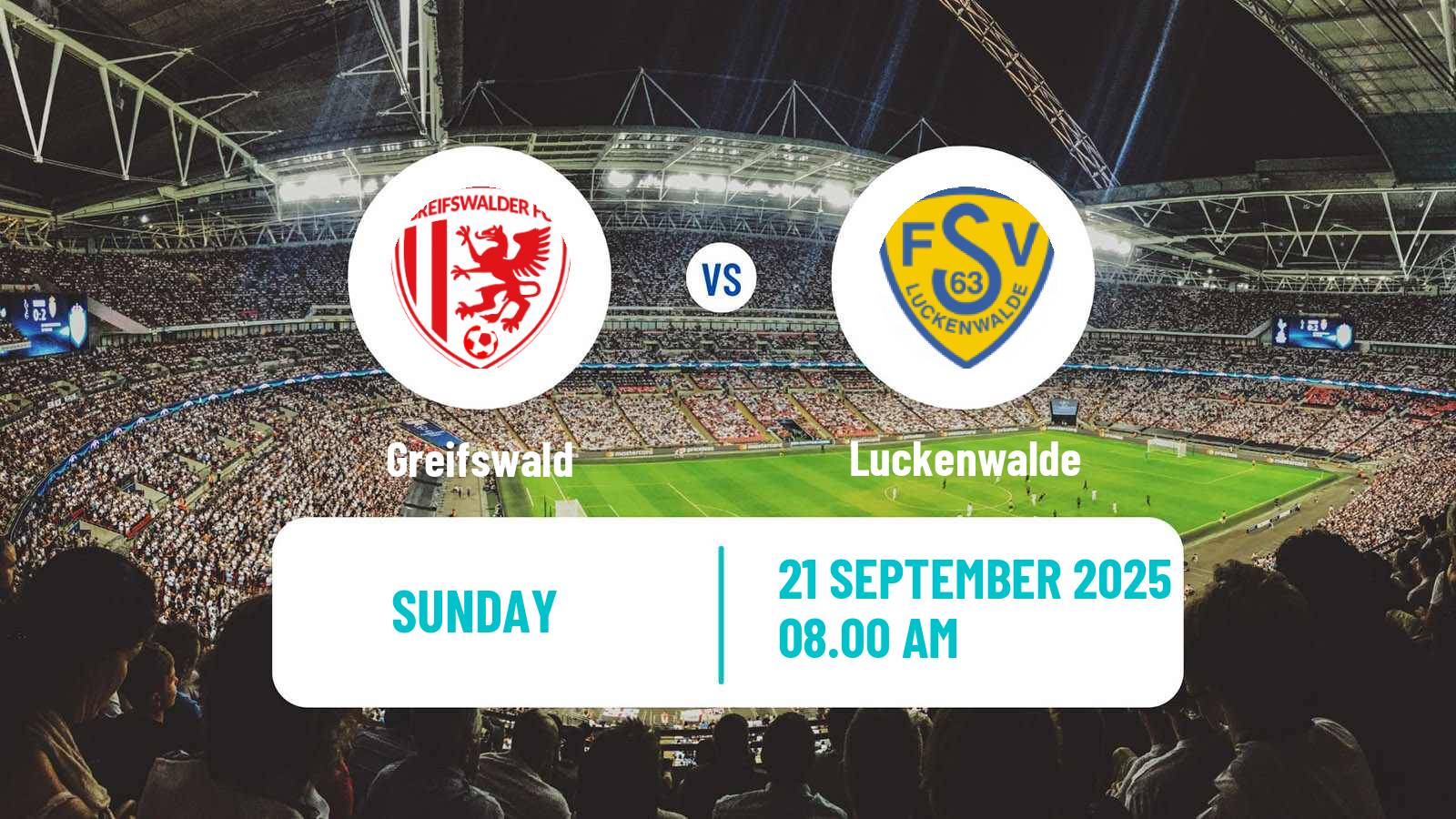 Football German Regionalliga Nordost Greifswald - Luckenwalde