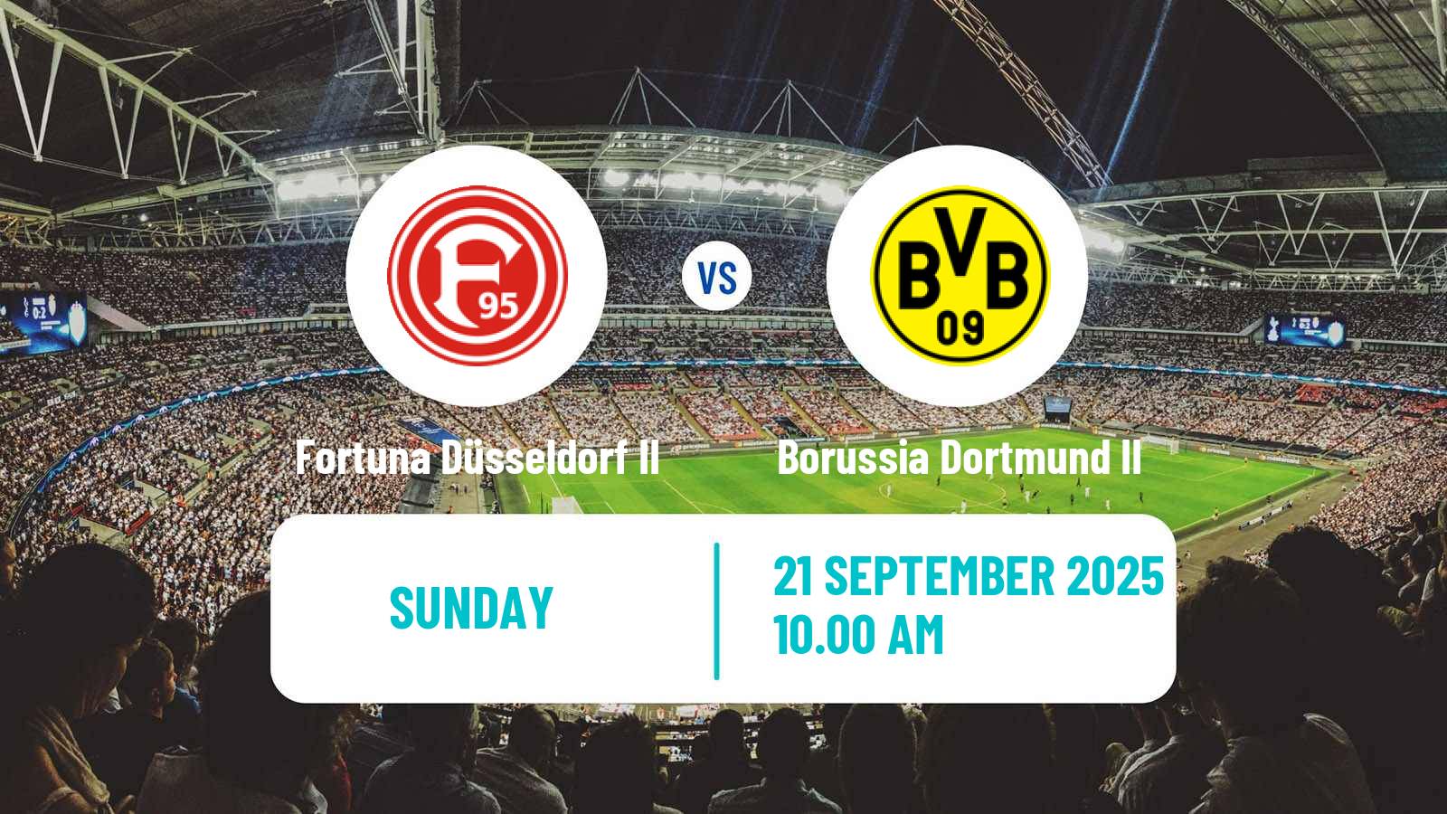 Football German Regionalliga West Fortuna Düsseldorf II - Borussia Dortmund II