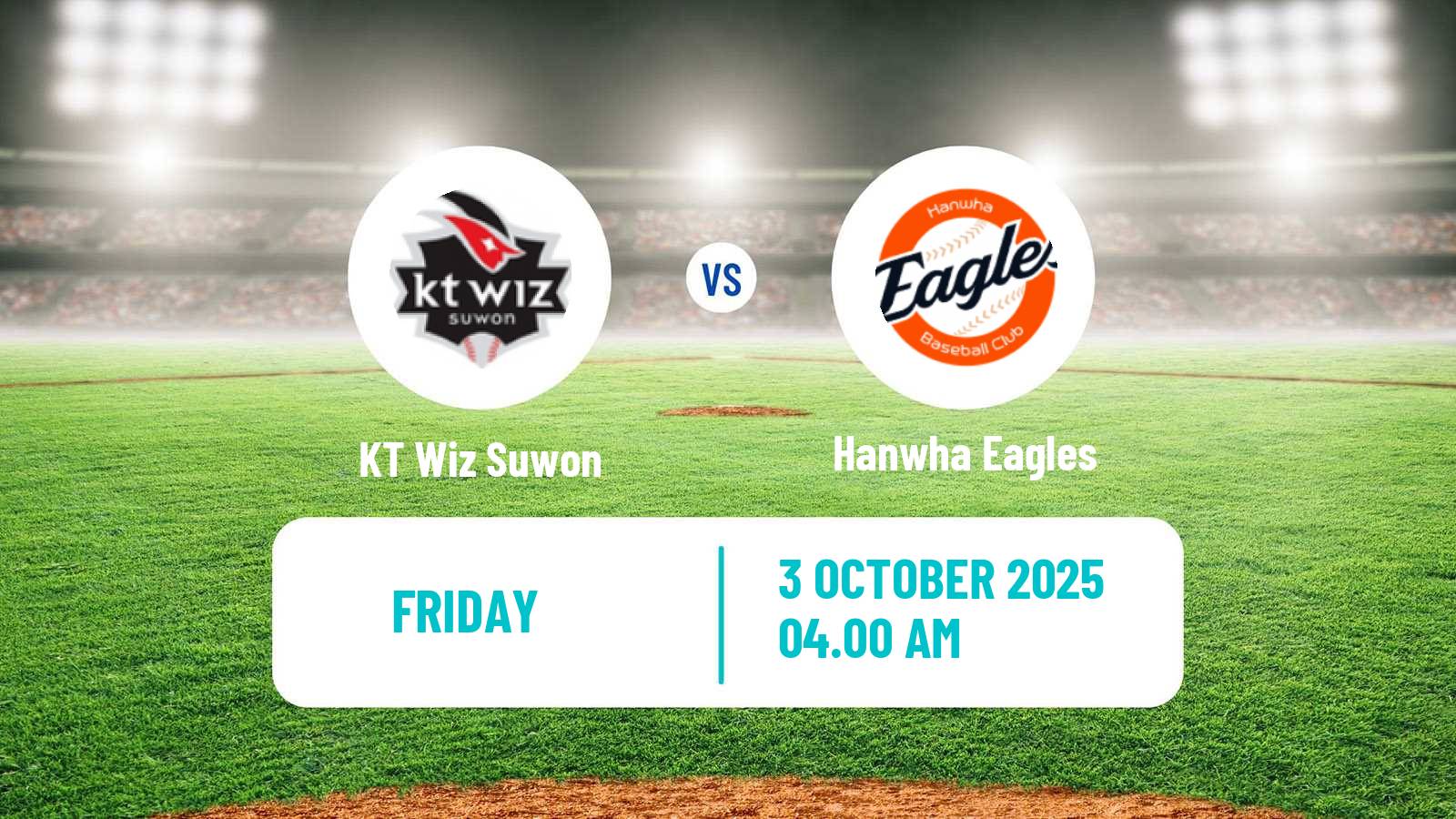 Baseball KBO KT Wiz Suwon - Hanwha Eagles