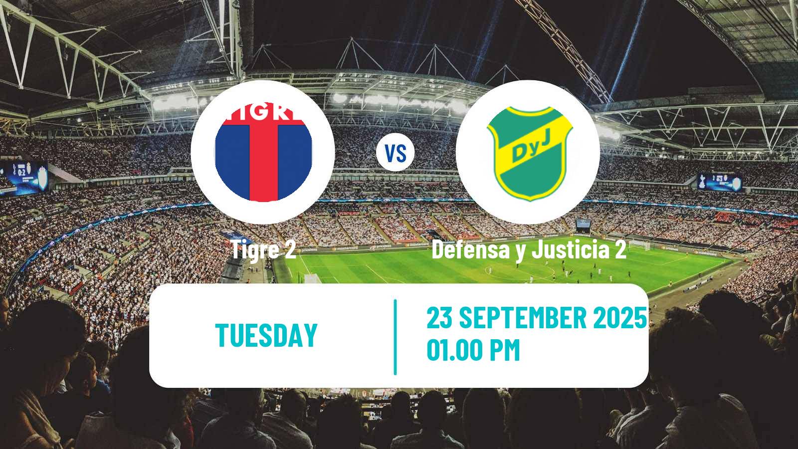 Football Argentinian Reserve League Tigre 2 - Defensa y Justicia 2