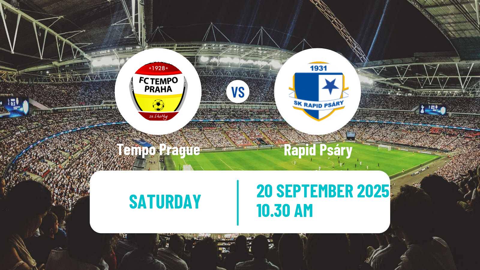 Football Czech Division B Tempo Prague - Rapid Psáry
