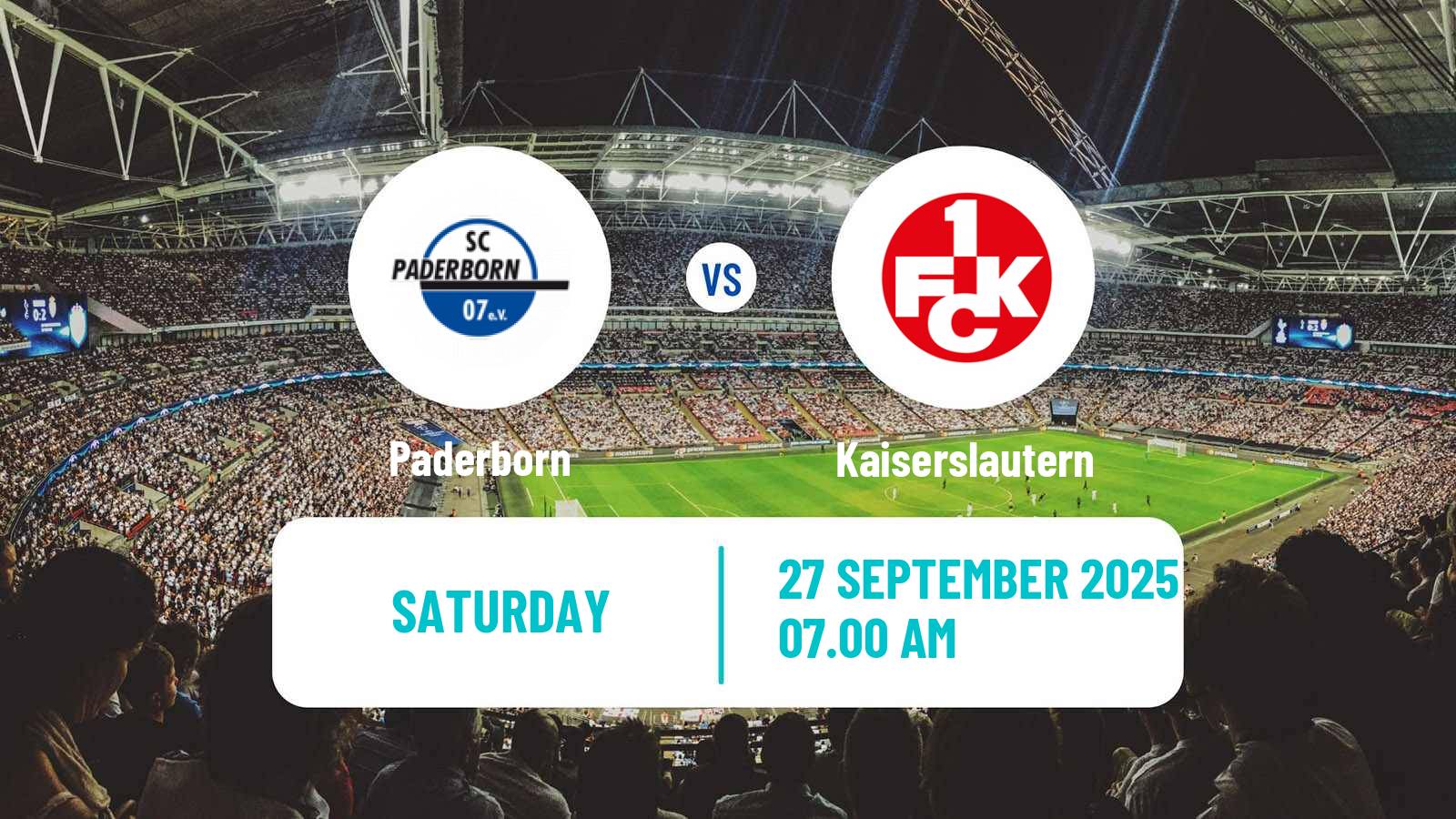 Football German 2 Bundesliga Paderborn - Kaiserslautern