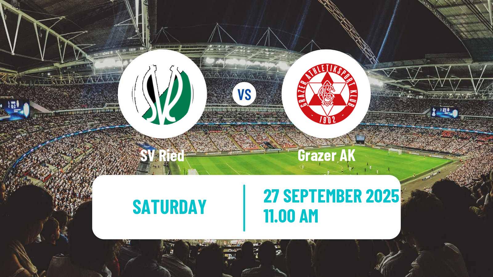 Football Austrian Bundesliga Ried - Grazer AK
