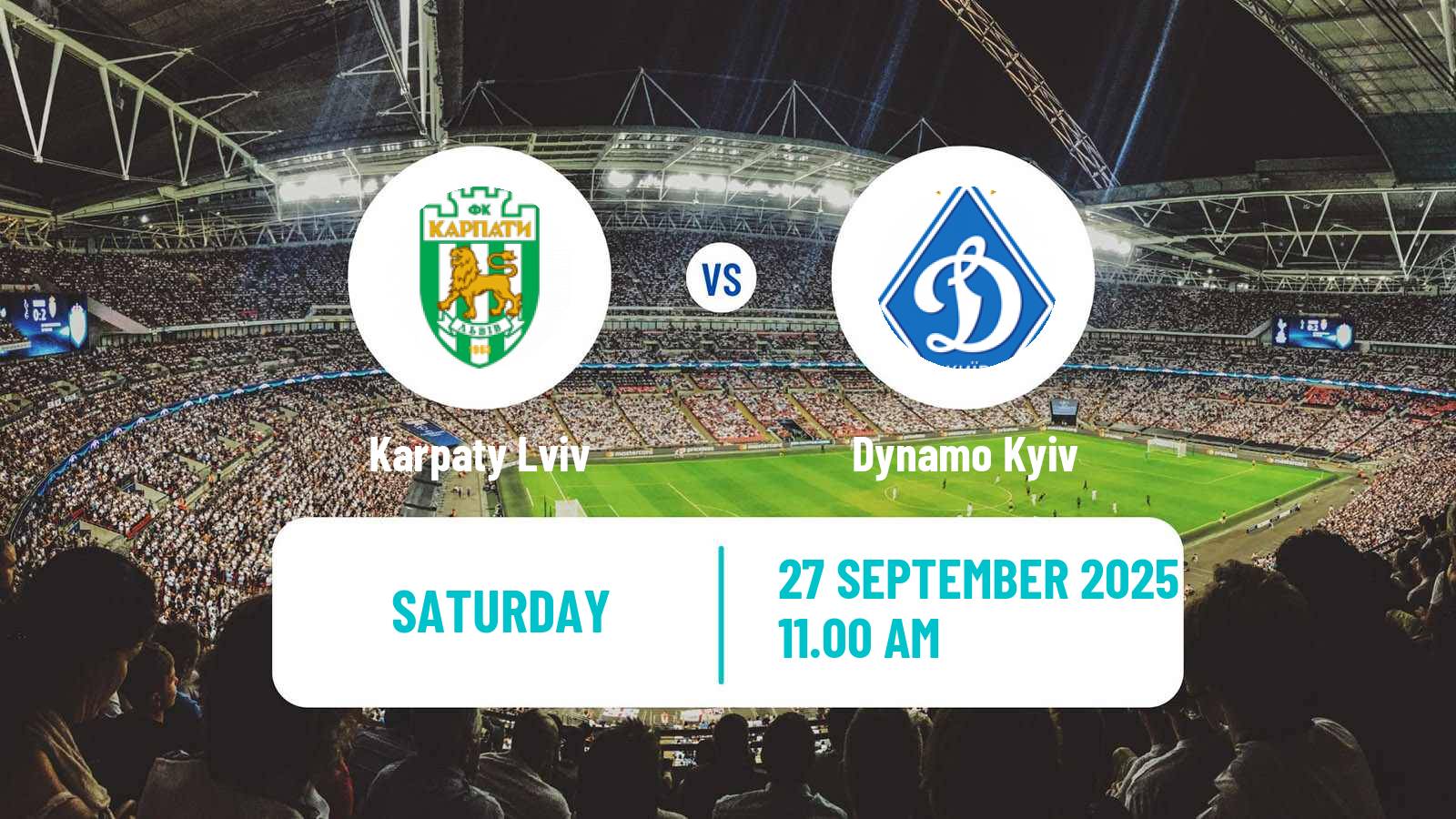 Football Ukrainian Premier League Karpaty Lviv - Dynamo Kyiv