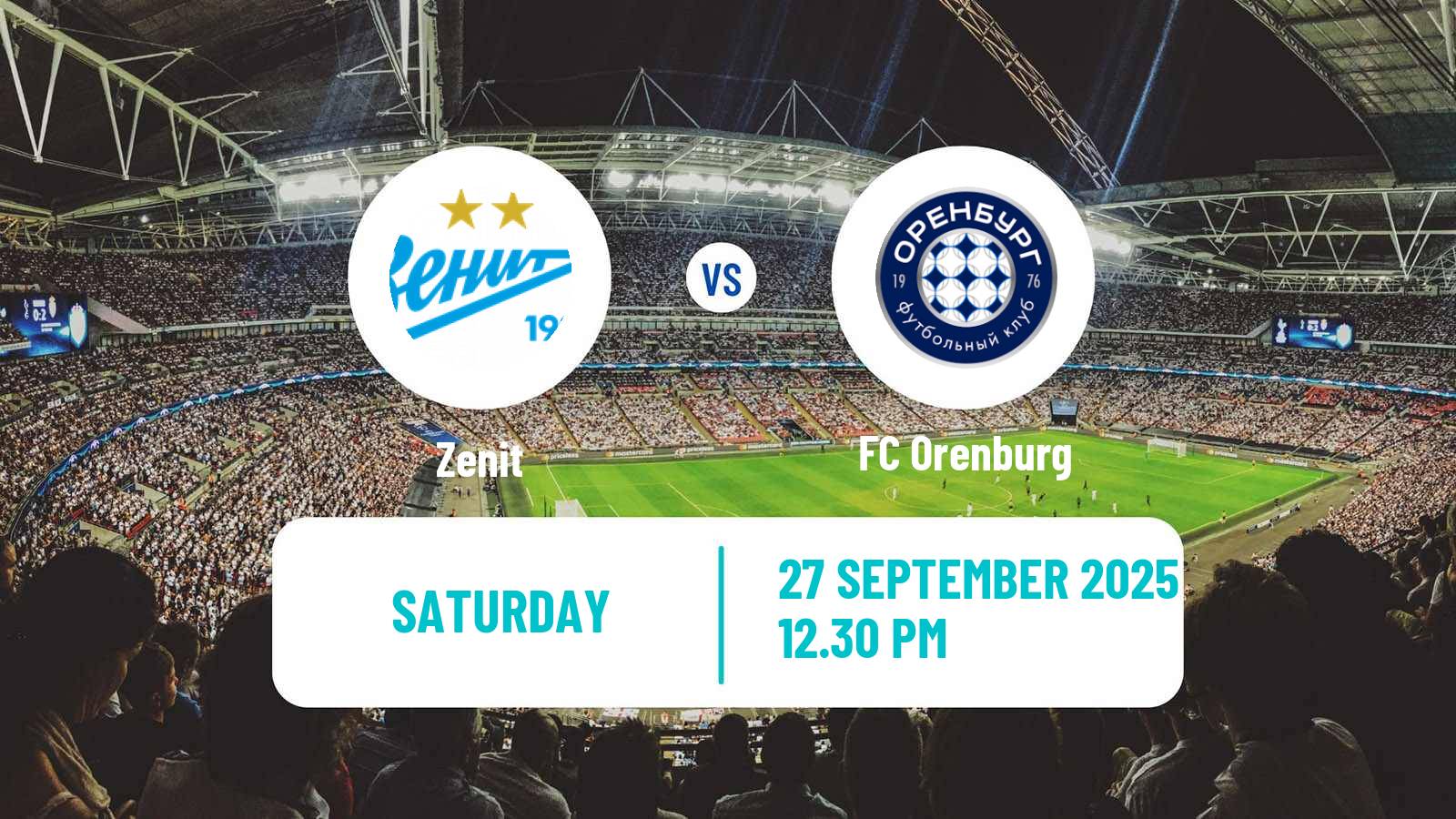 Football Russian Premier League Zenit - Orenburg