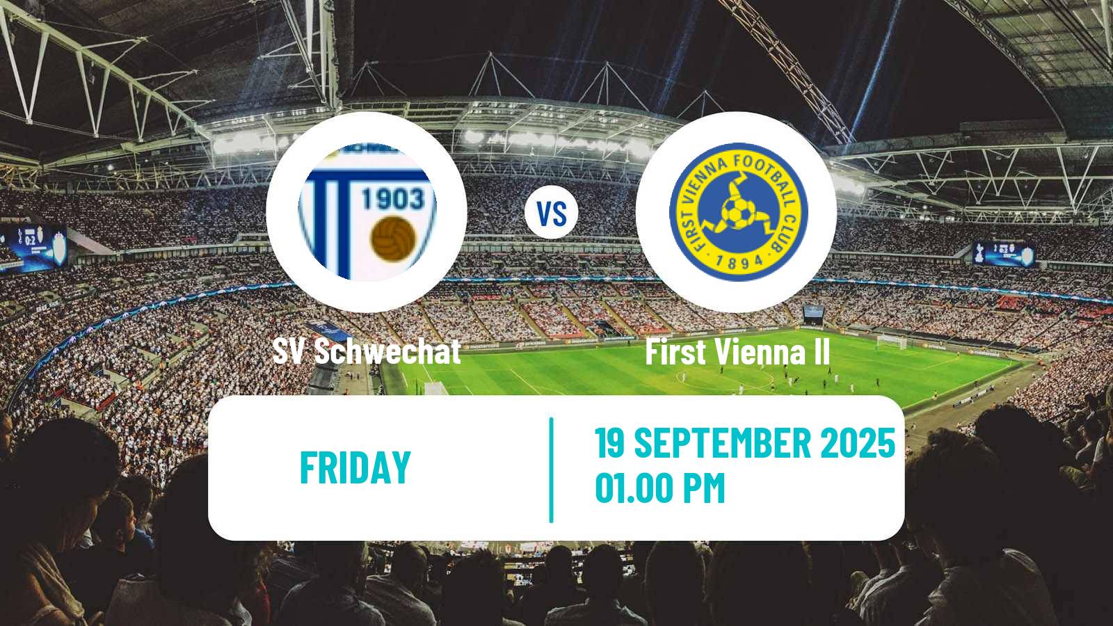 Football Austrian Landesliga Wien Schwechat - First Vienna II