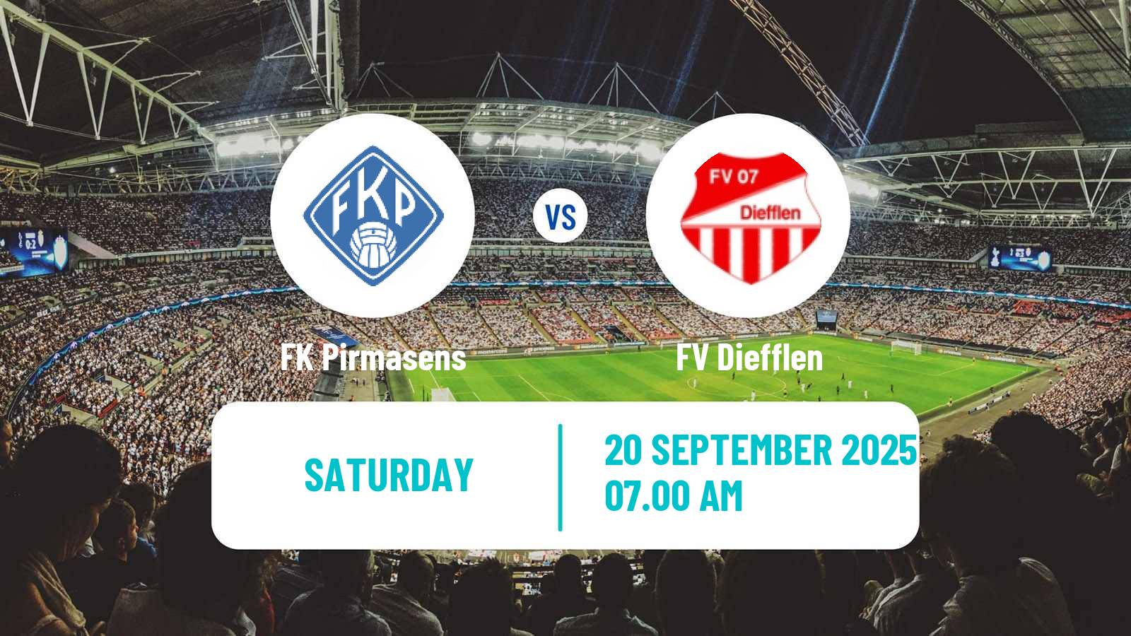 Football German Oberliga Rheinland-Pfalz/Saar Pirmasens - Diefflen
