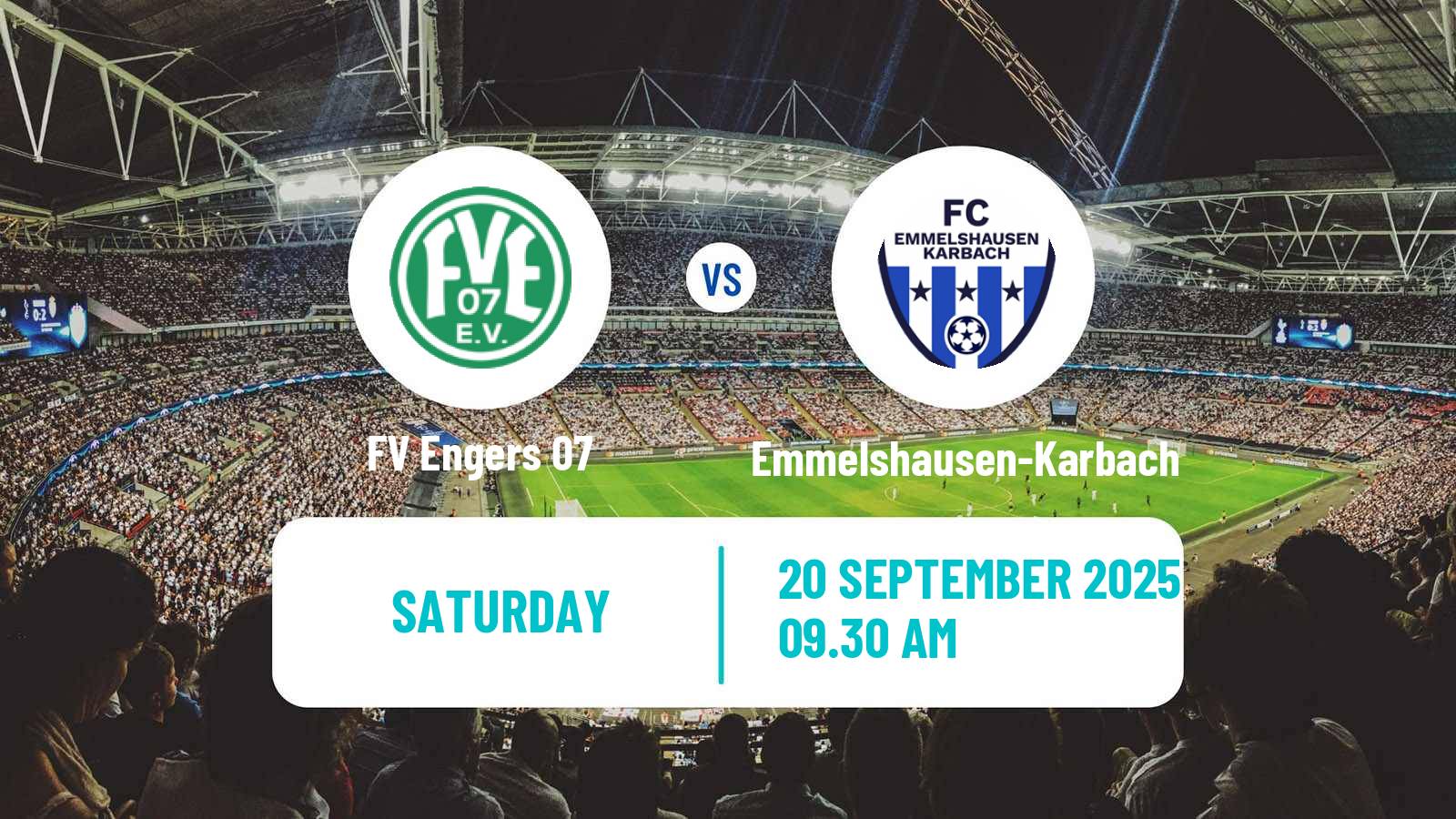 Football German Oberliga Rheinland-Pfalz/Saar Engers - Emmelshausen-Karbach
