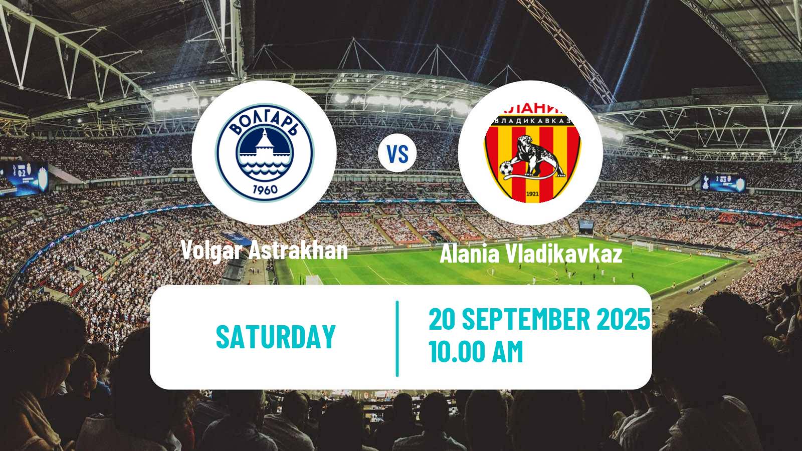 Football Russian FNL 2 Division A Gold Volgar Astrakhan - Alania Vladikavkaz