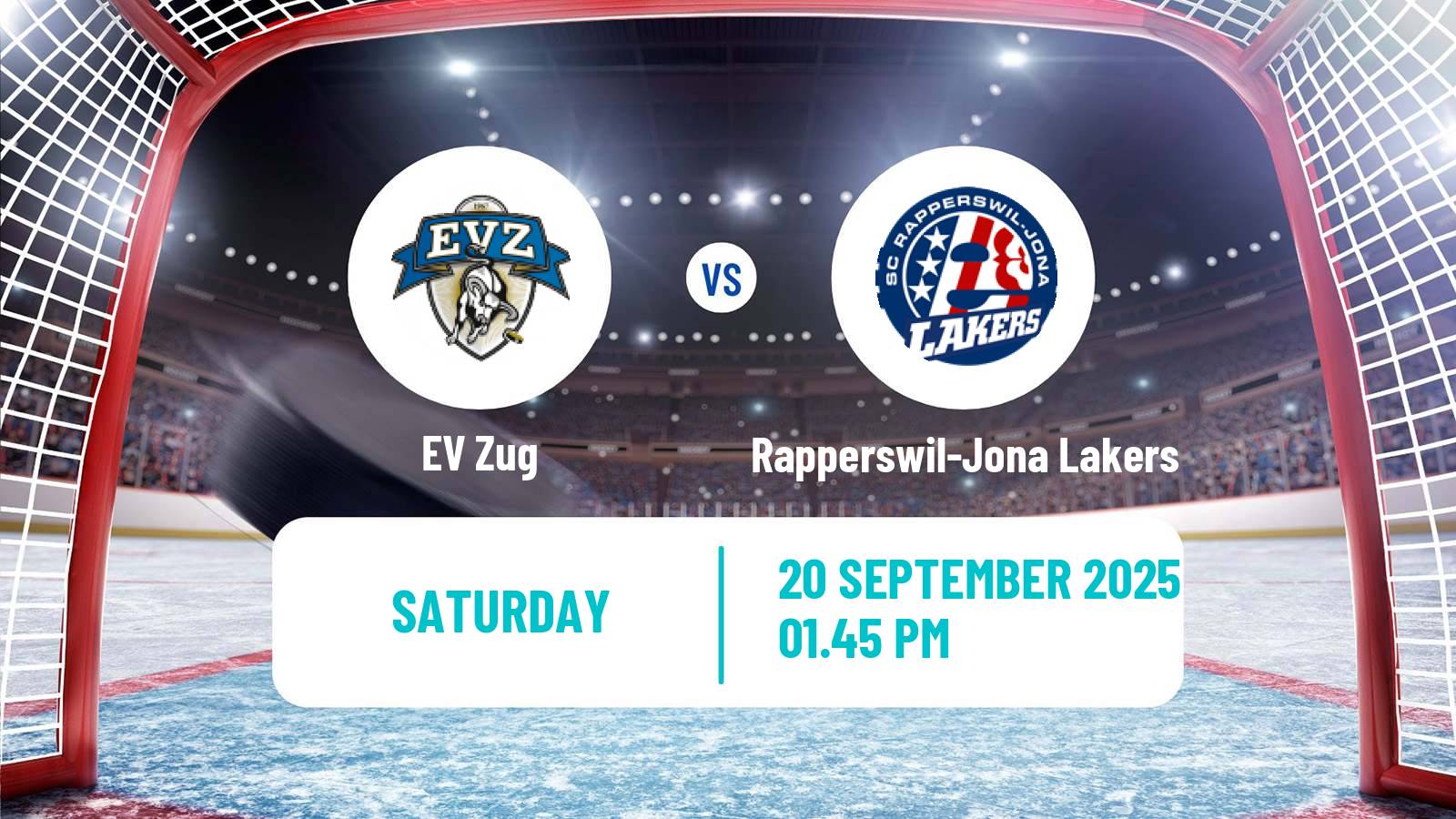 Hockey Swiss National League Hockey EV Zug - Rapperswil-Jona Lakers