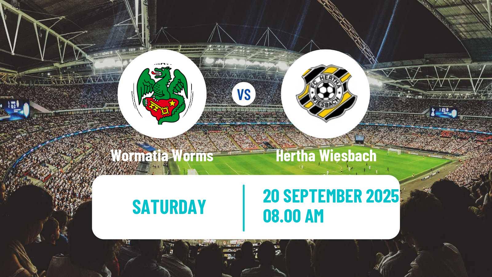 Football German Oberliga Rheinland-Pfalz/Saar Wormatia Worms - Hertha Wiesbach