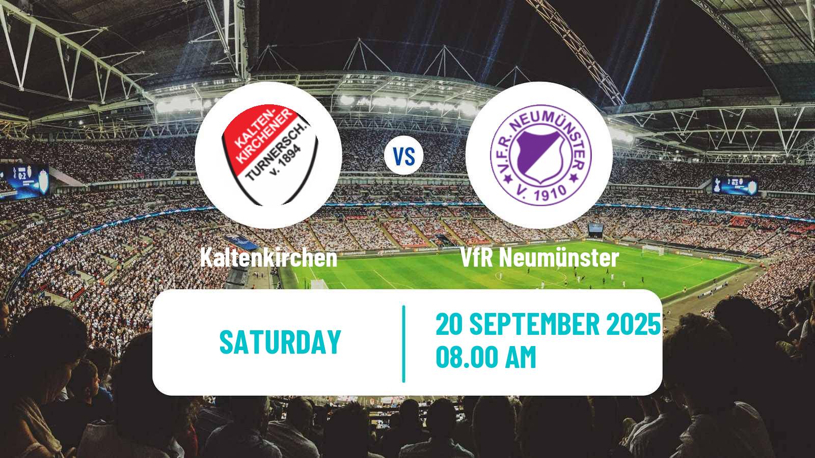 Football German Oberliga Schleswig-Holstein Kaltenkirchen - VfR Neumünster
