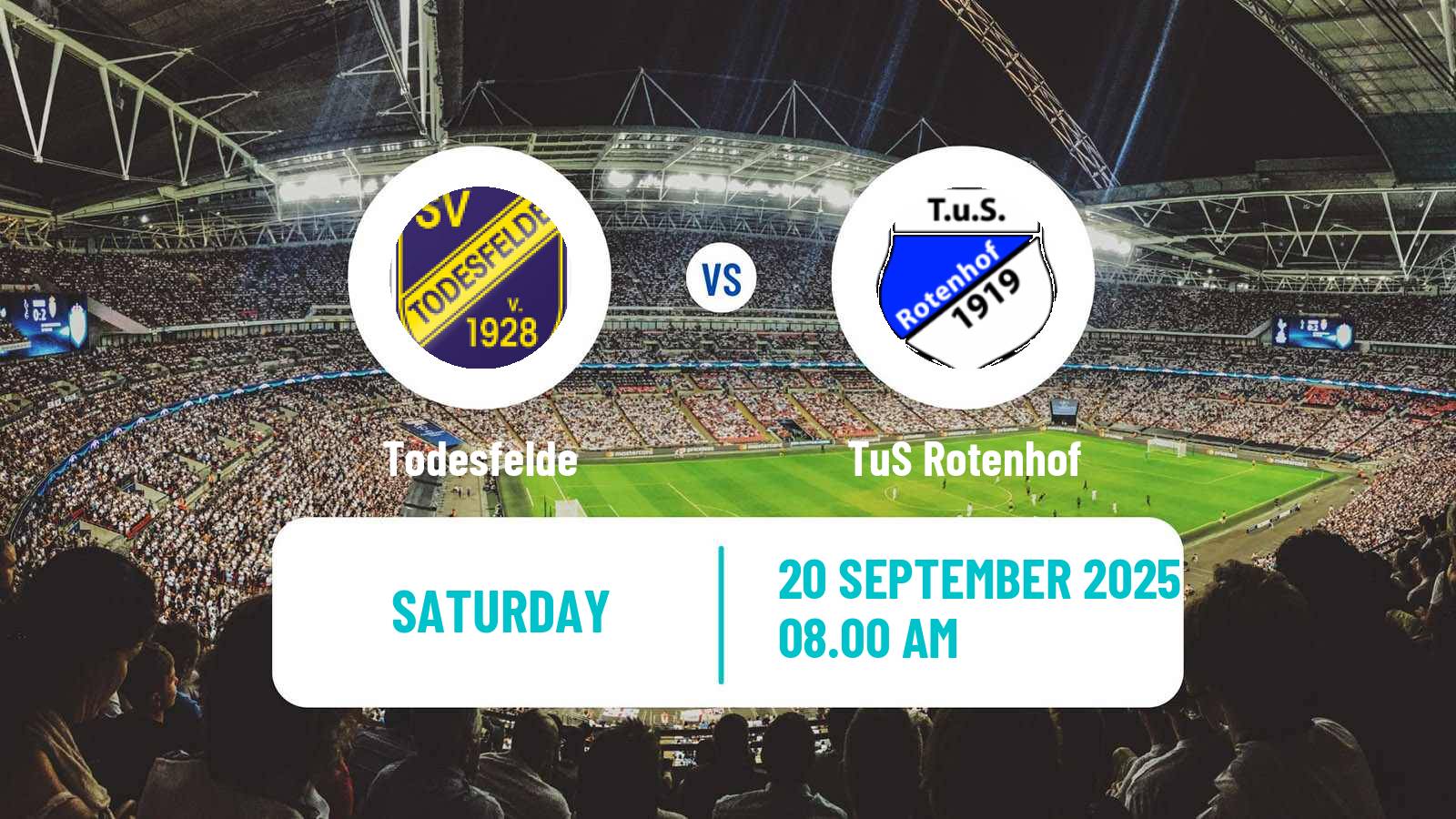Football German Oberliga Schleswig-Holstein Todesfelde - Rotenhof