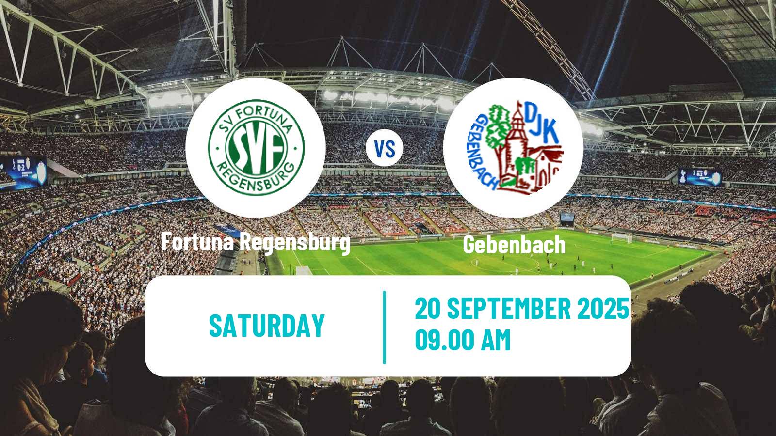 Football German Oberliga Bayern Nord Fortuna Regensburg - Gebenbach