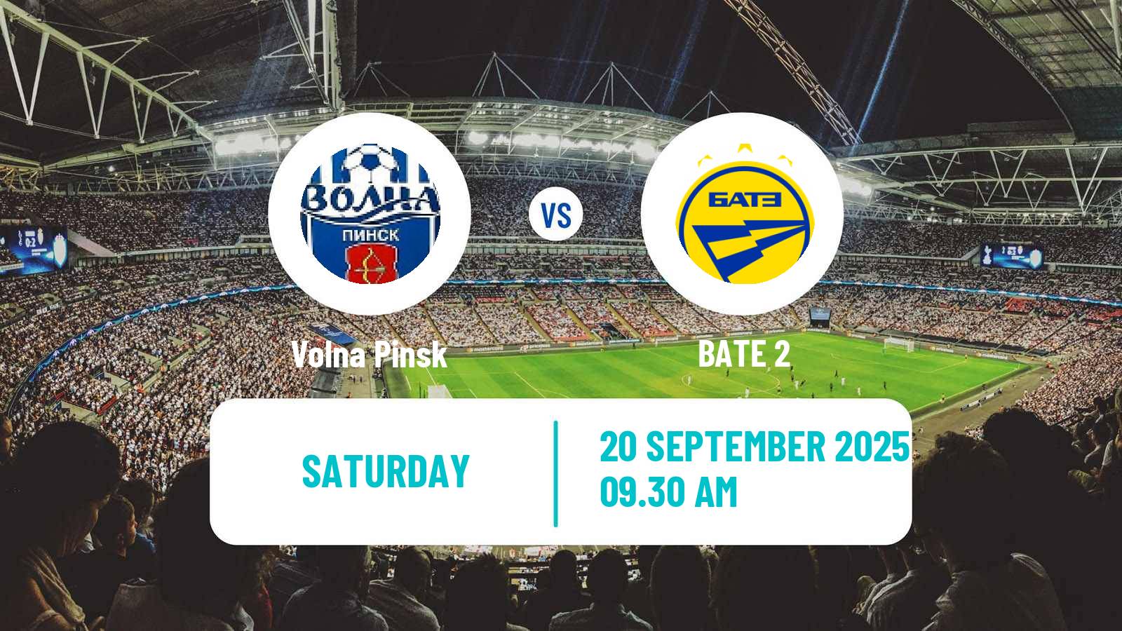 Football Belarusian Pershaya Liga Volna Pinsk - BATE 2