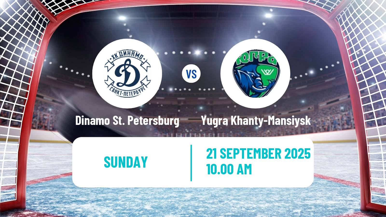 Hockey VHL Dinamo St. Petersburg - Yugra Khanty-Mansiysk