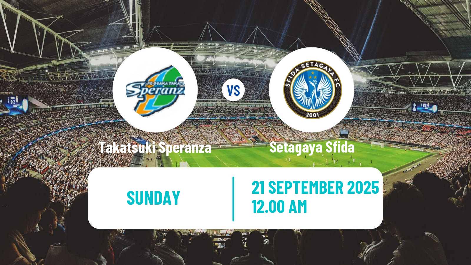 Football Japan Nadeshiko League Women Takatsuki Speranza - Setagaya Sfida