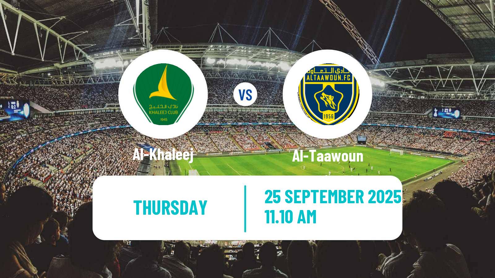 Football Saudi Professional League Al-Khaleej - Al-Taawoun